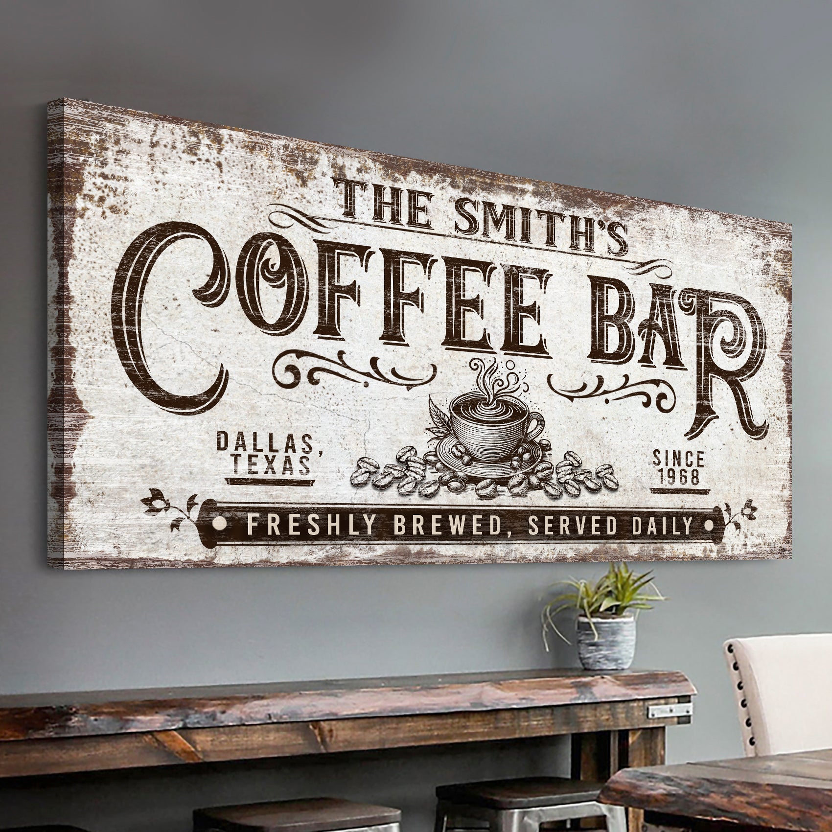 Personalized Coffee Bar Sign III on sale at MyriadMart