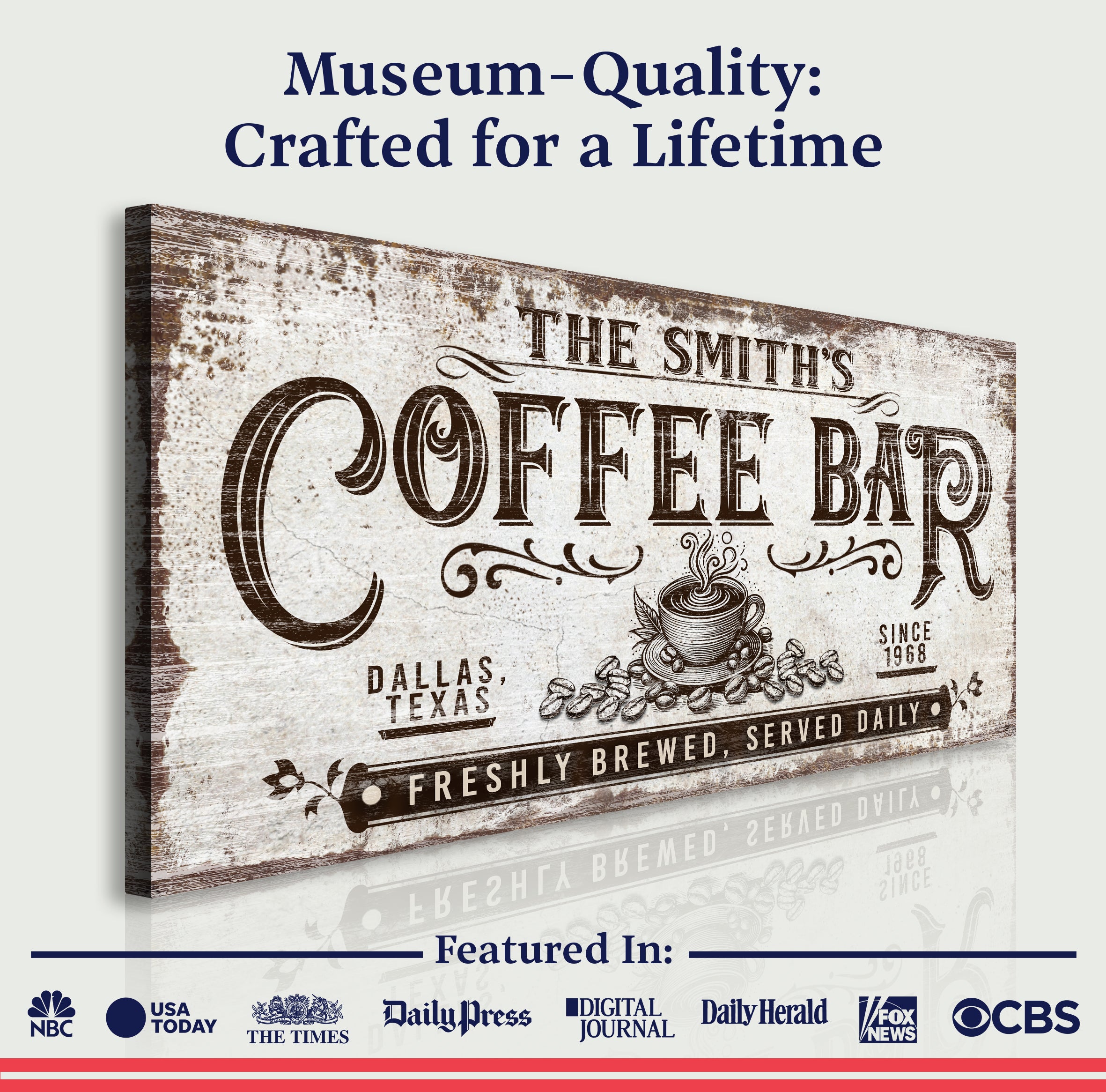 Personalized Coffee Bar Sign III on sale at MyriadMart