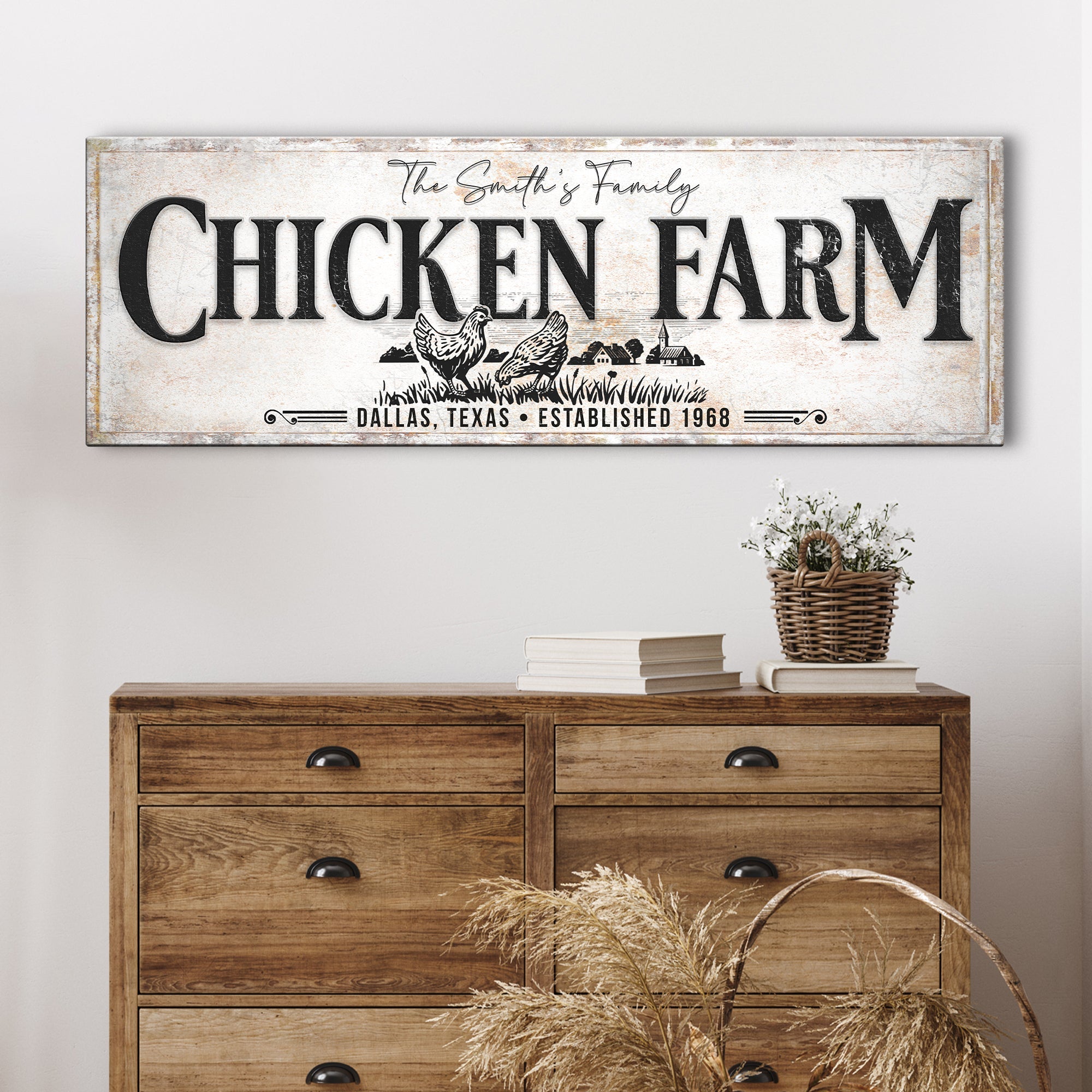 Chicken Family Farm Sign on sale at MyriadMart
