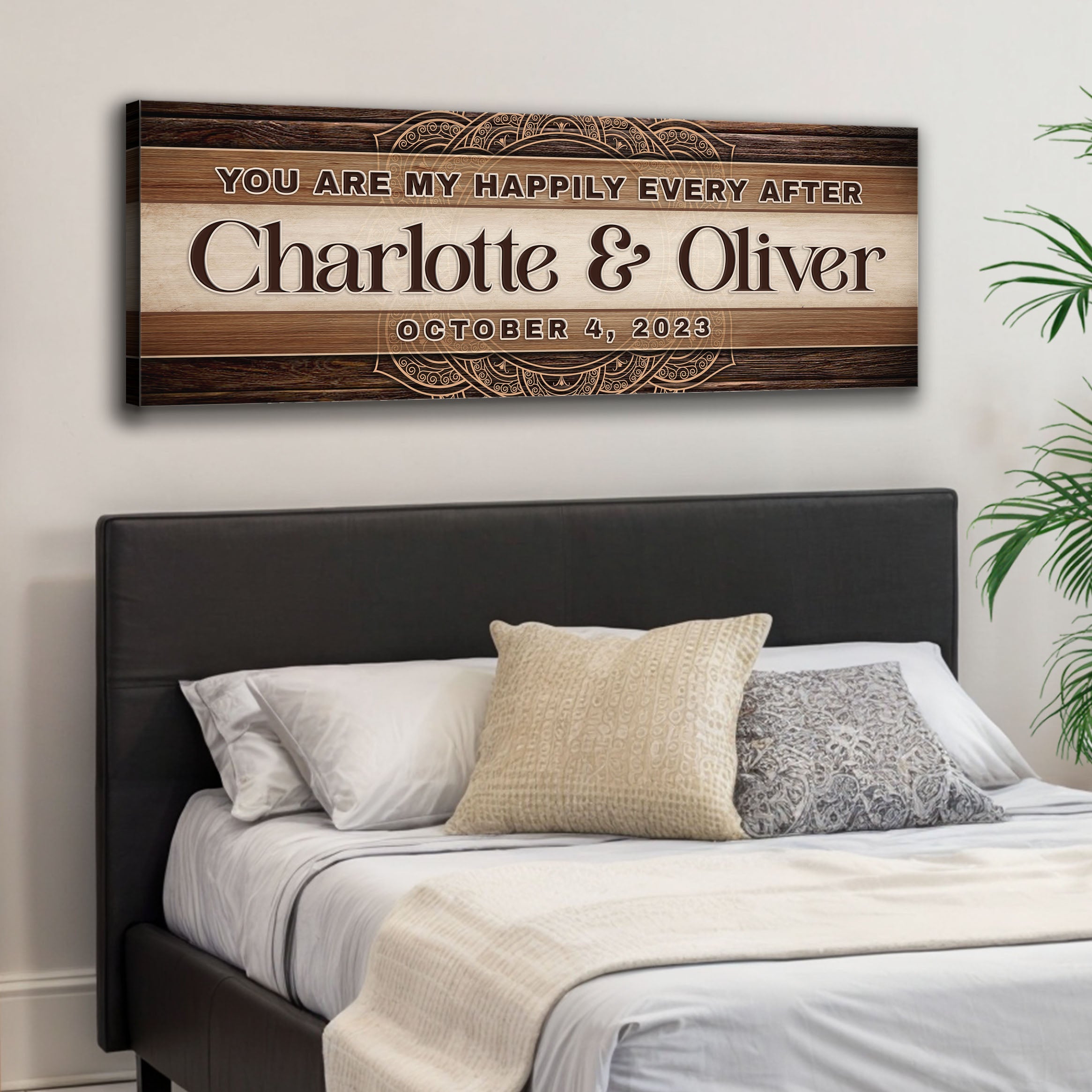 Personalized Happily Ever After Couple Sign V on sale at MyriadMart