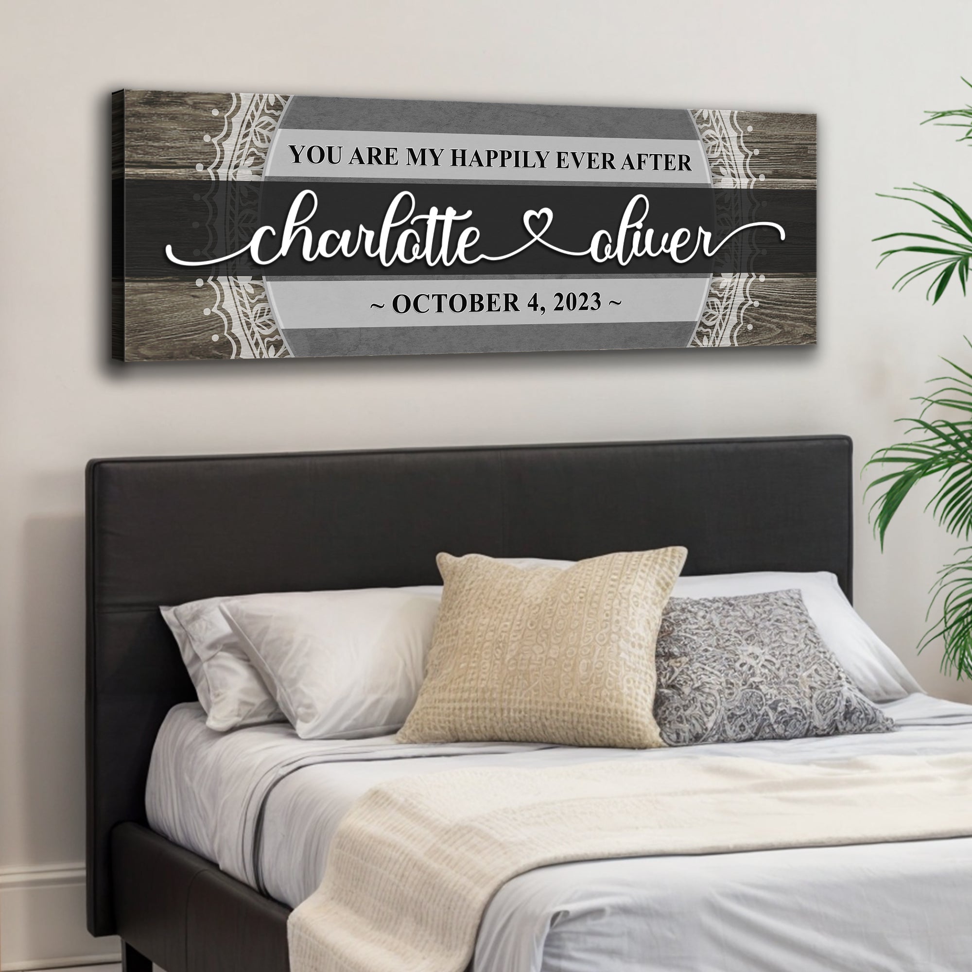 Personalized Happily Ever After Couple Sign VI on sale at MyriadMart