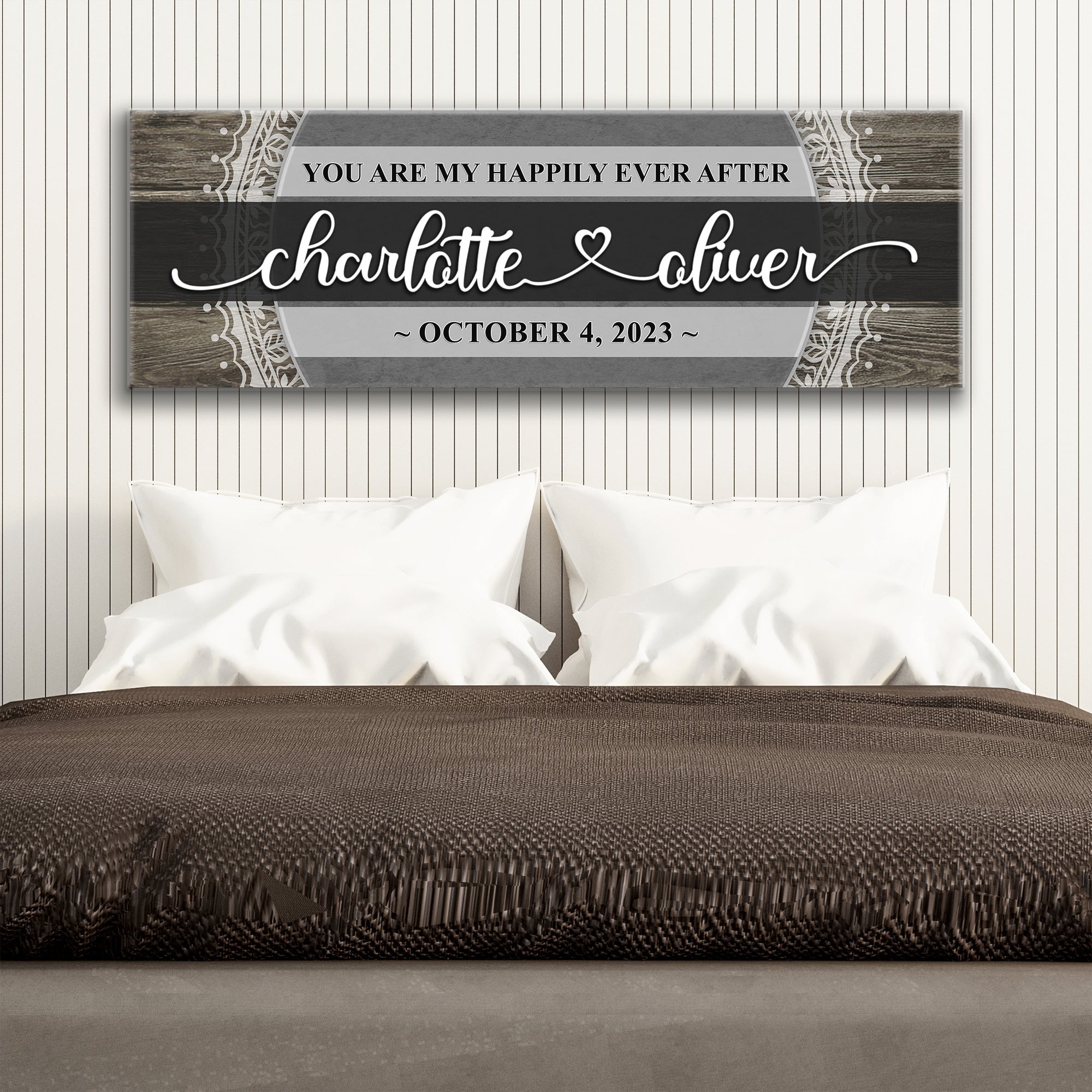 Personalized Happily Ever After Couple Sign VI on sale at MyriadMart