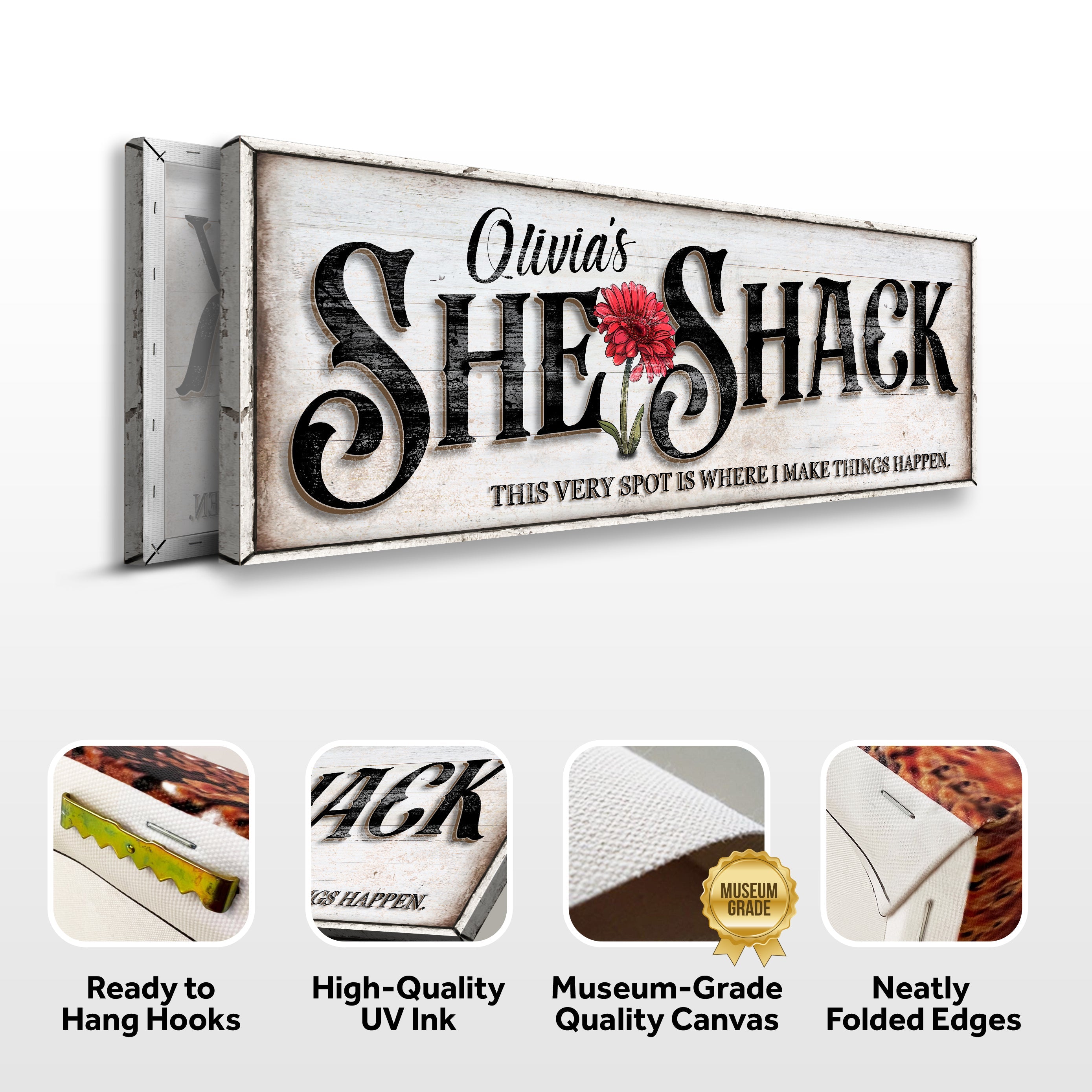 Personalized She Shed Sign XVI on sale at MyriadMart