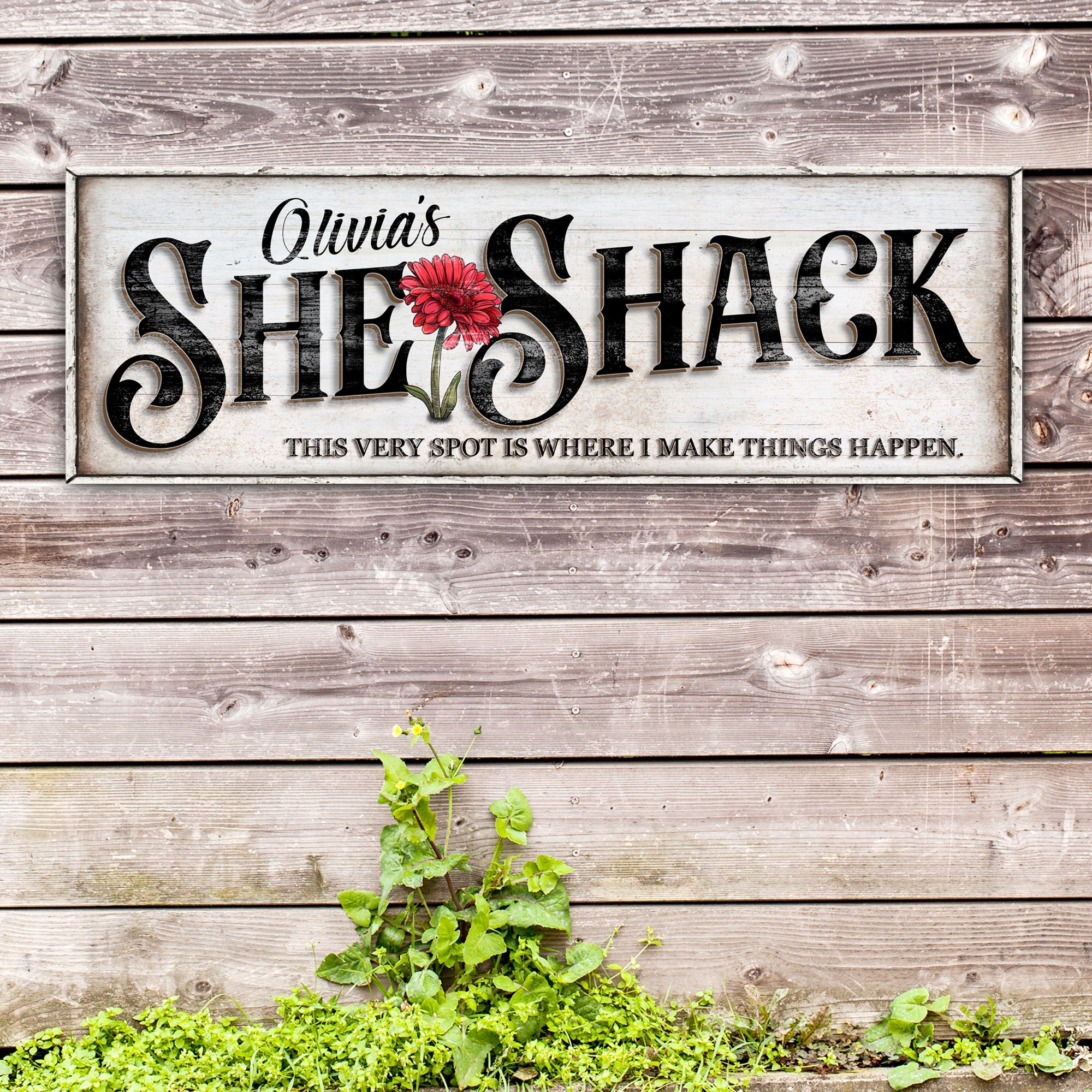Personalized She Shed Sign XVI on sale at MyriadMart