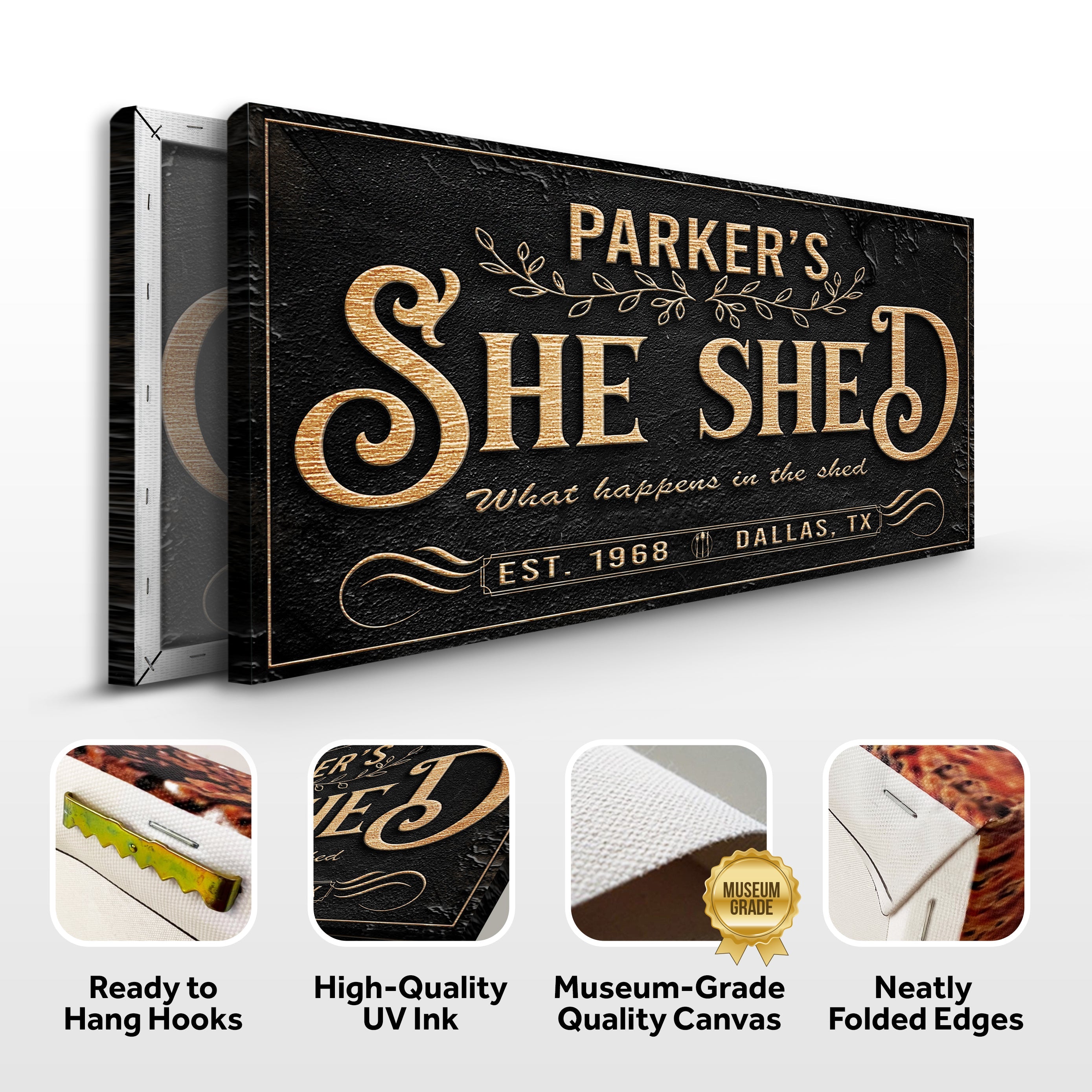Personalized She Shed Sign XX on sale at MyriadMart