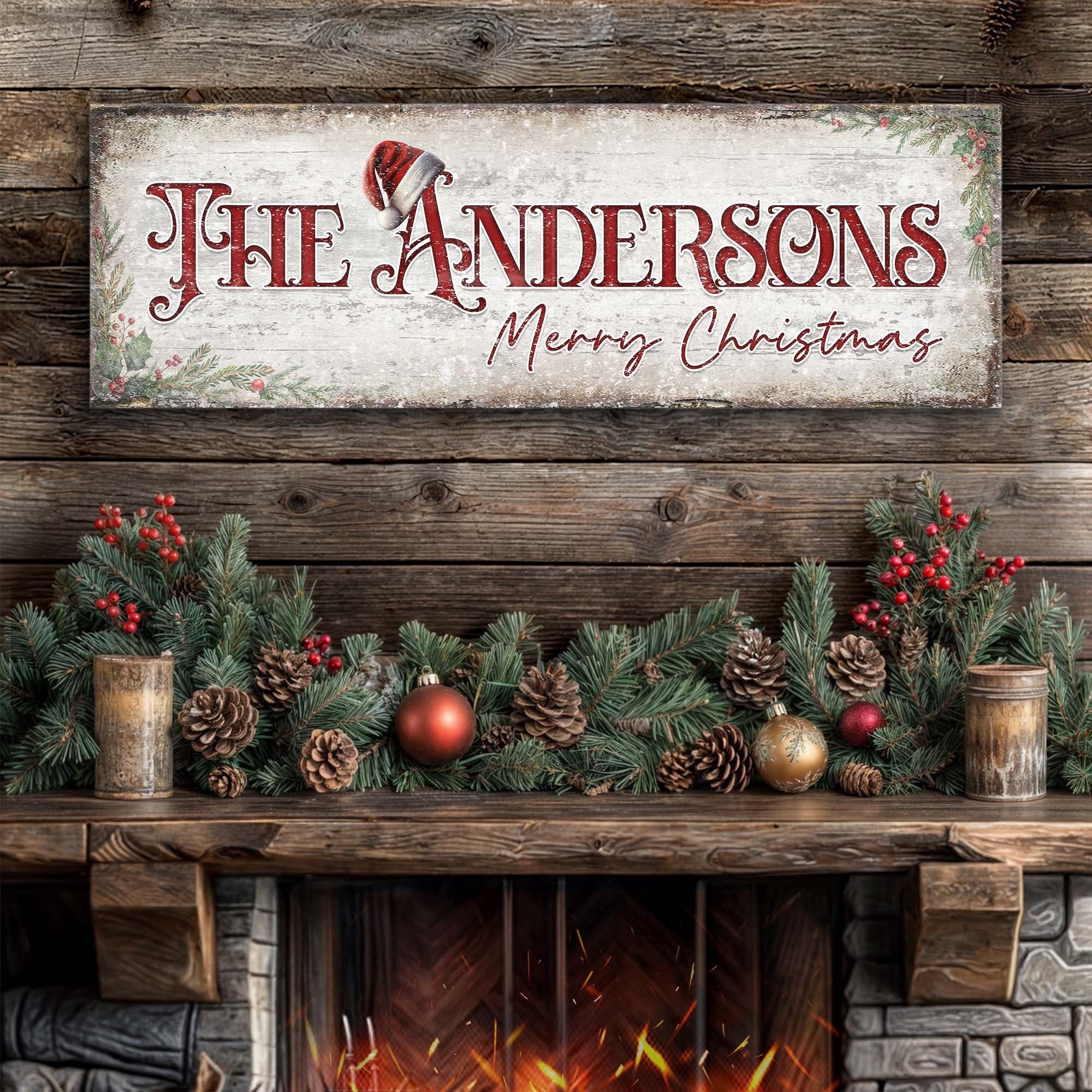 Christmas Family Name Sign II on sale at MyriadMart