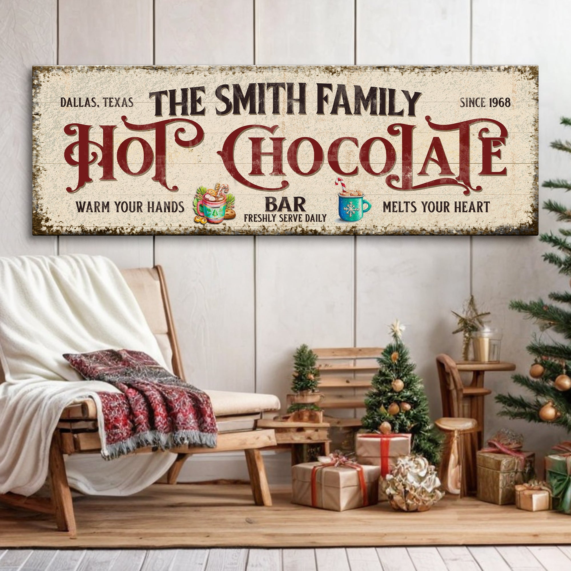 Hot Chocolate Christmas Bar Sign on sale at MyriadMart