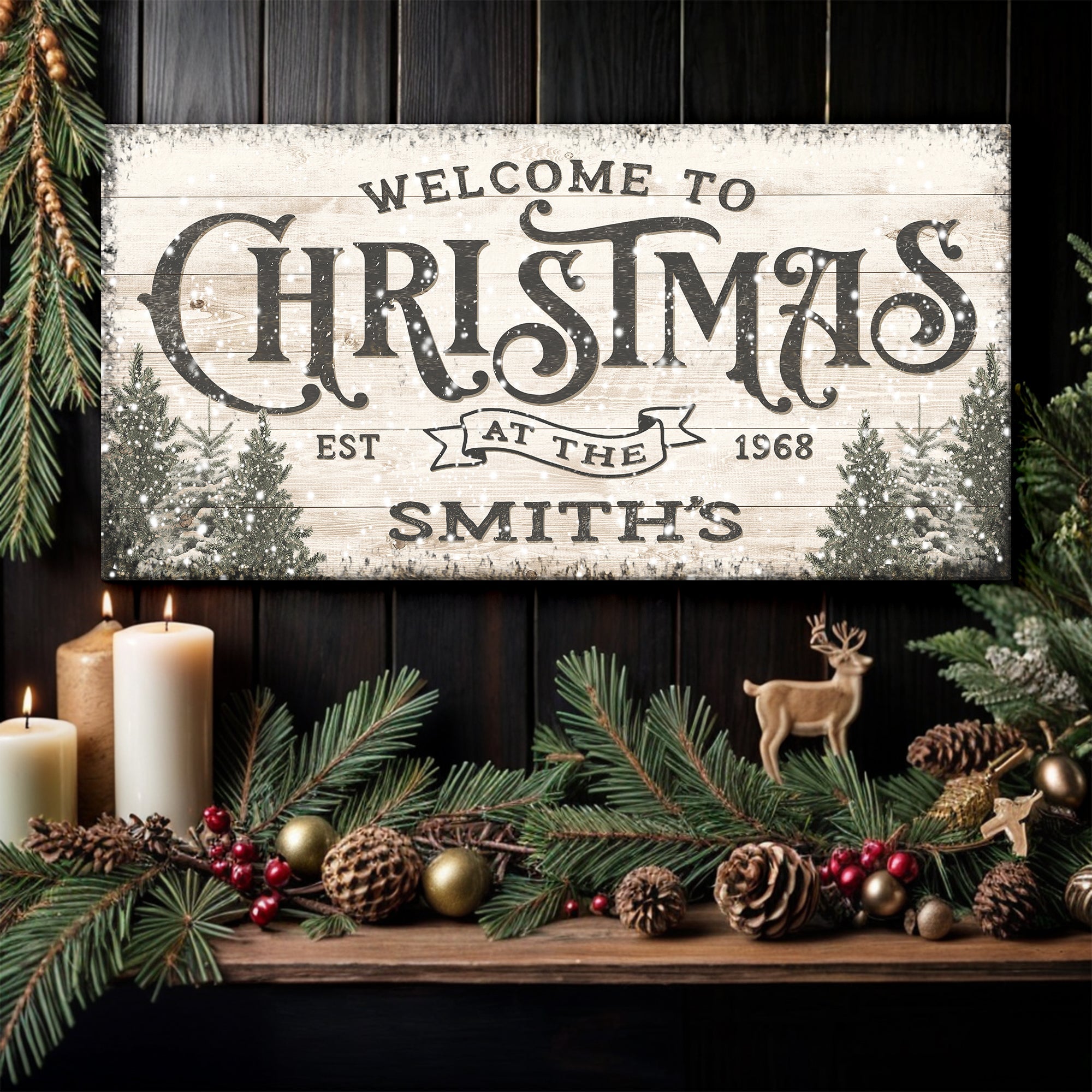 Family Welcome To Christmas Sign III on sale at MyriadMart