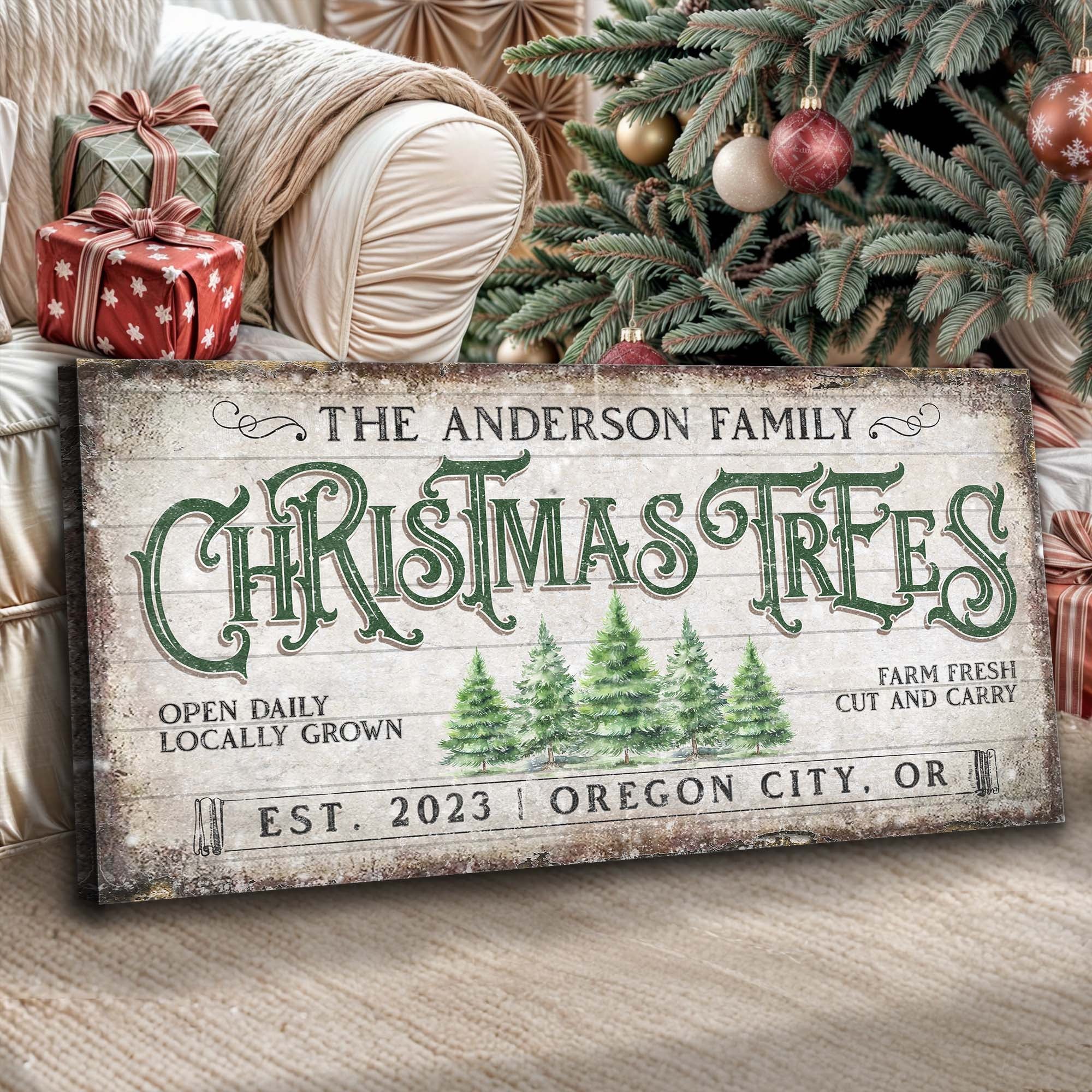 Family Christmas Tree Farm Sign IV on sale at MyriadMart