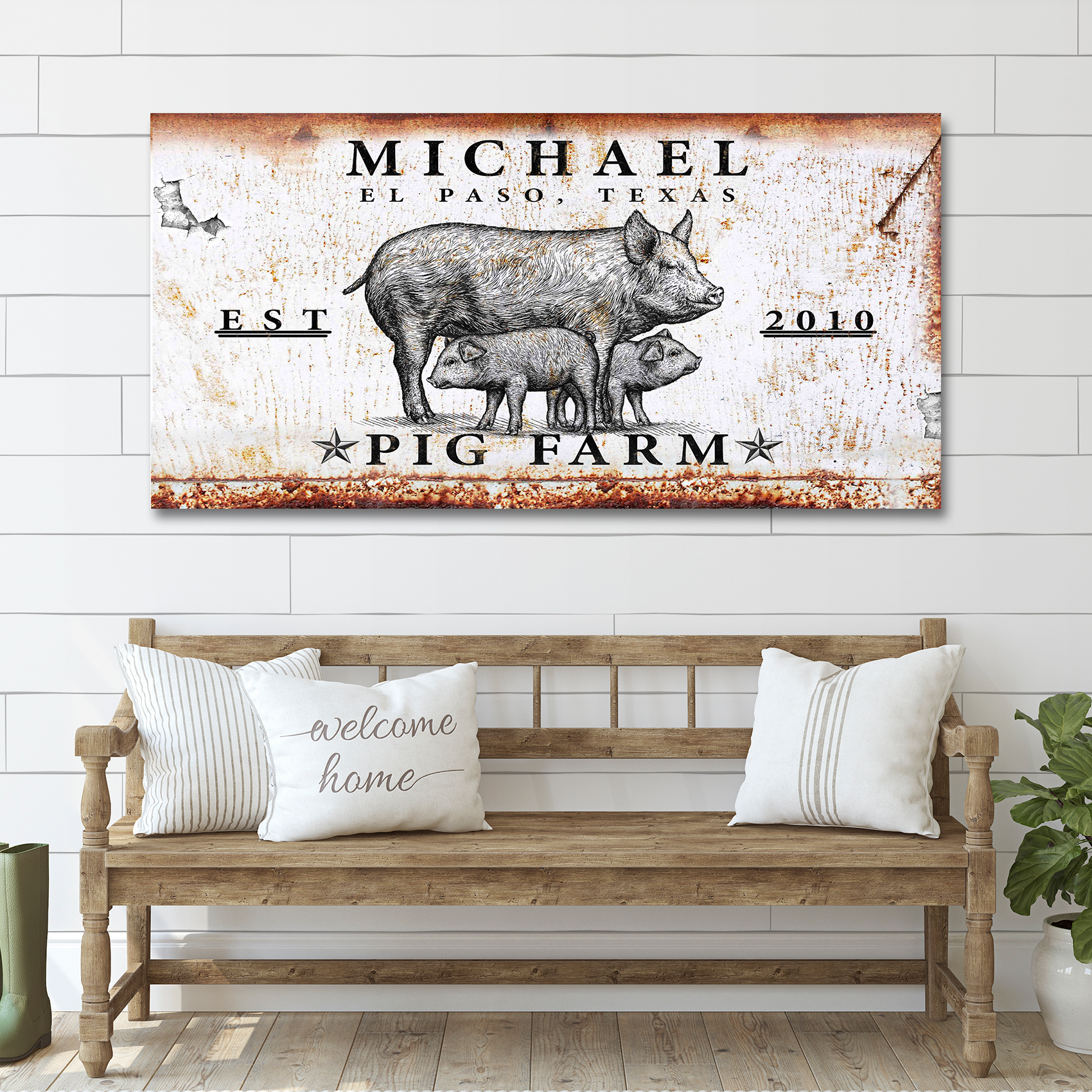 Pig Farm Sign on sale at MyriadMart