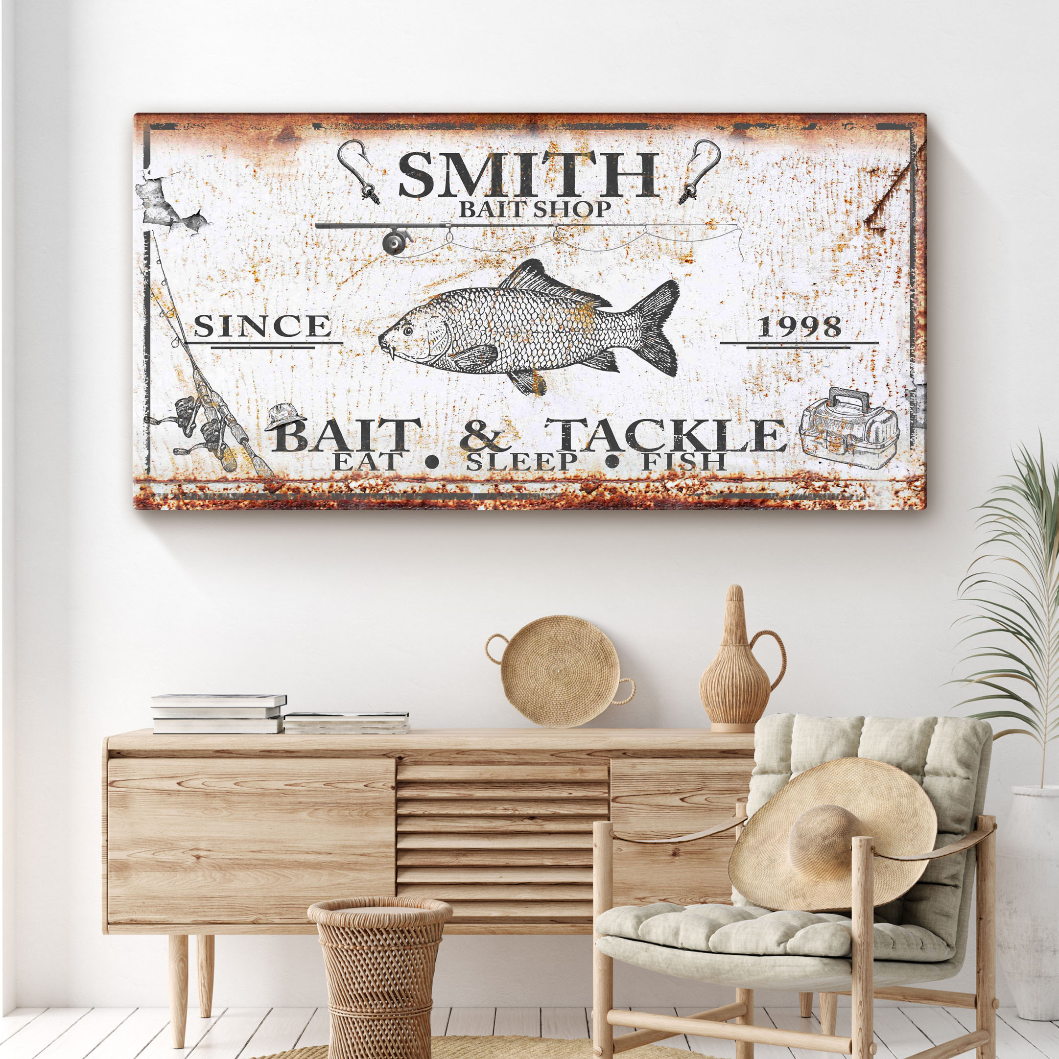 Bait and Tackle Sign III on sale at MyriadMart