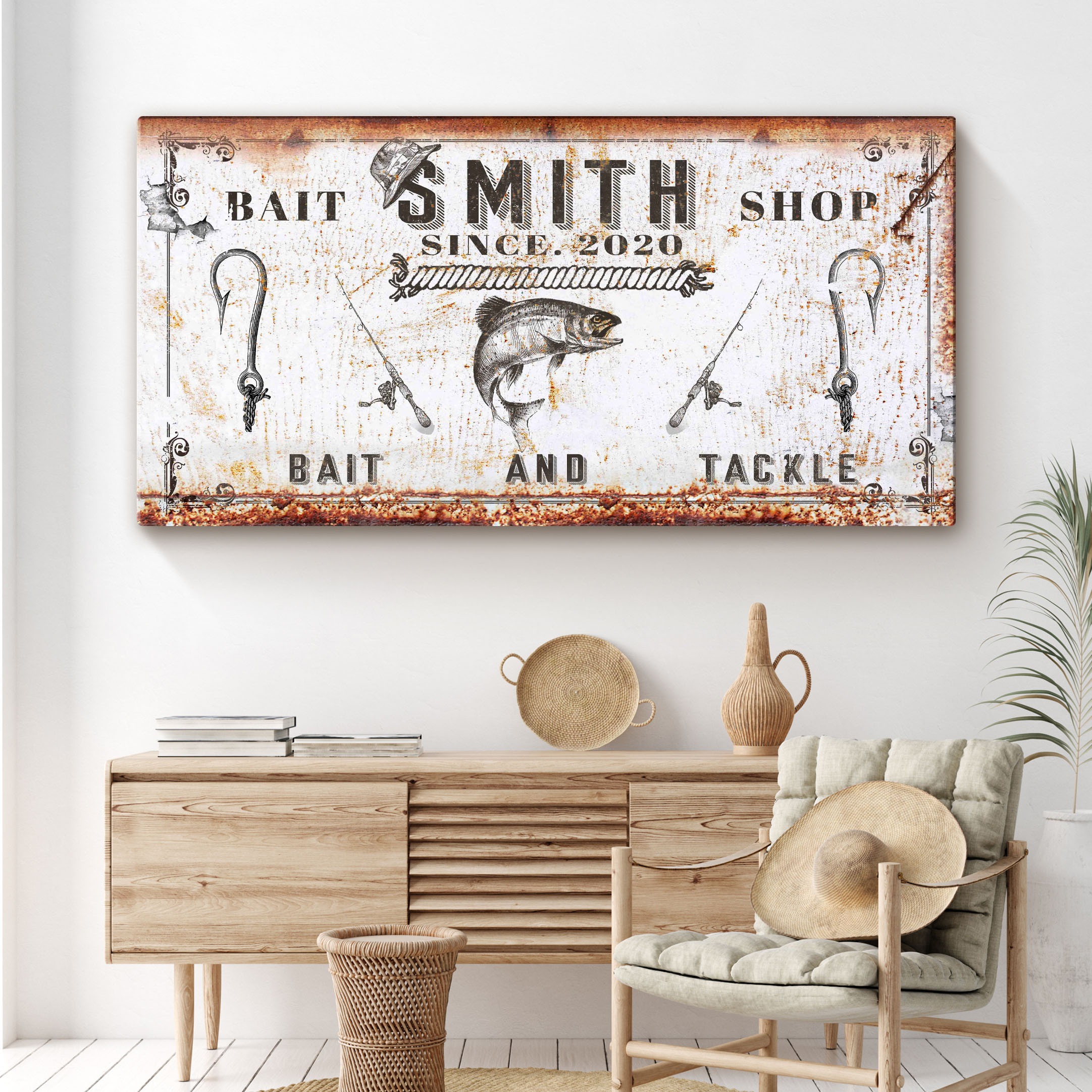 Bait and Tackle Sign II on sale at MyriadMart