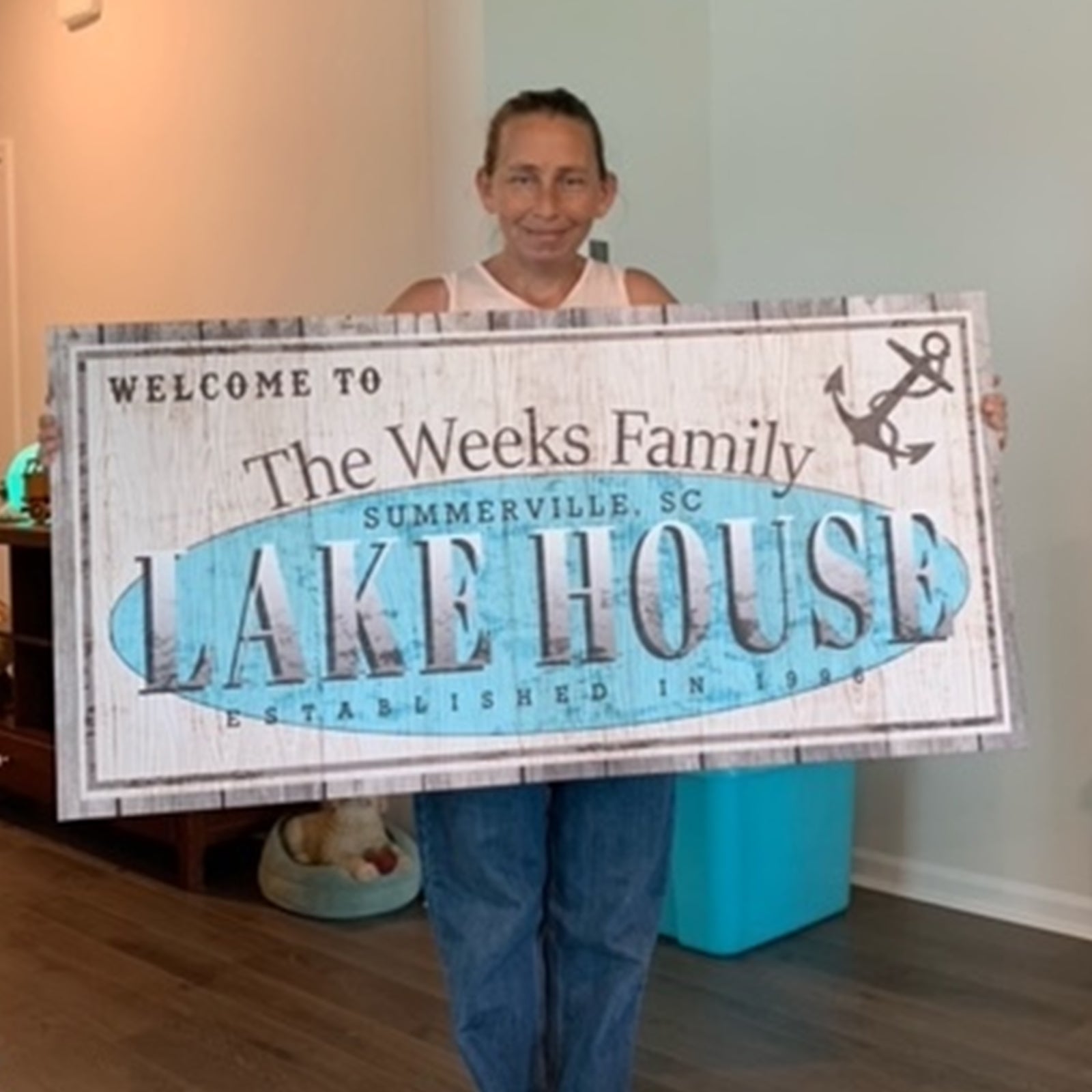Vintage Family Lake House Sign on sale at MyriadMart