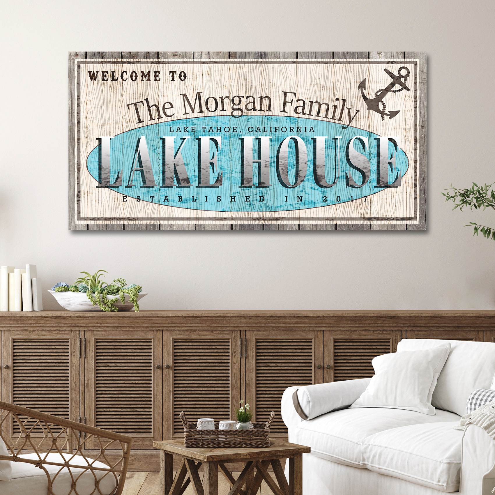 Vintage Family Lake House Sign on sale at MyriadMart