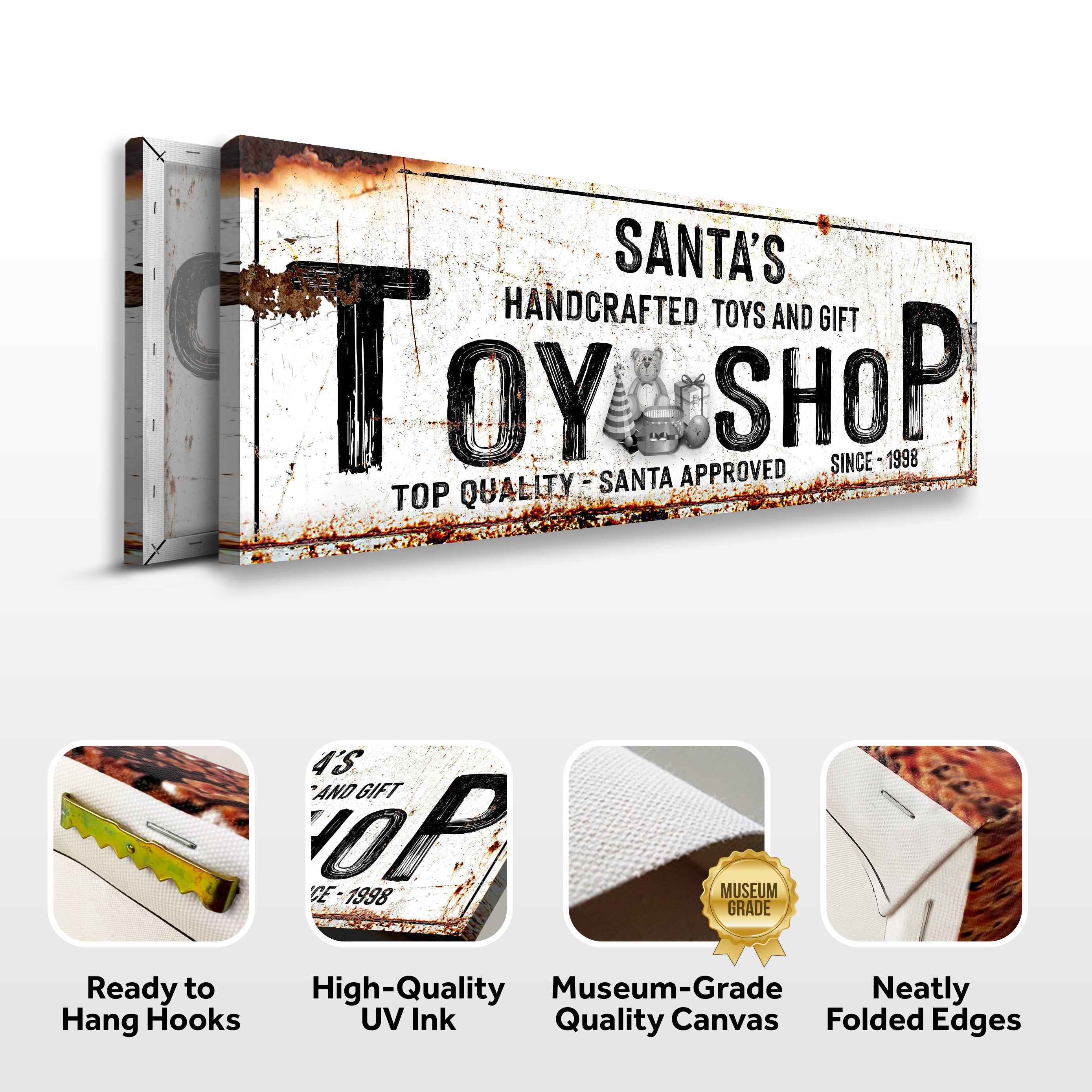 Santa's Toy Shop Sign on sale at MyriadMart