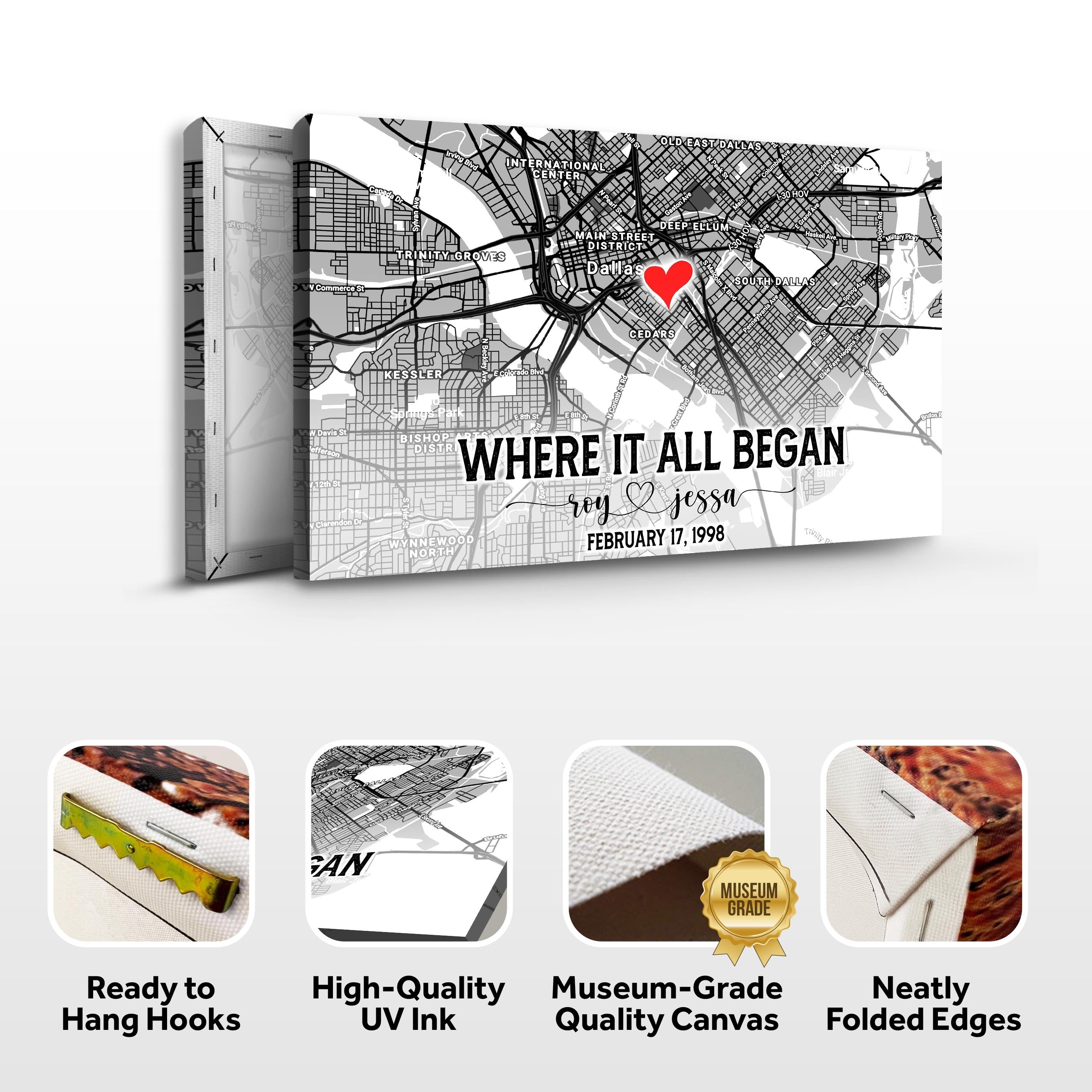 Couple Street Map Sign on sale at MyriadMart