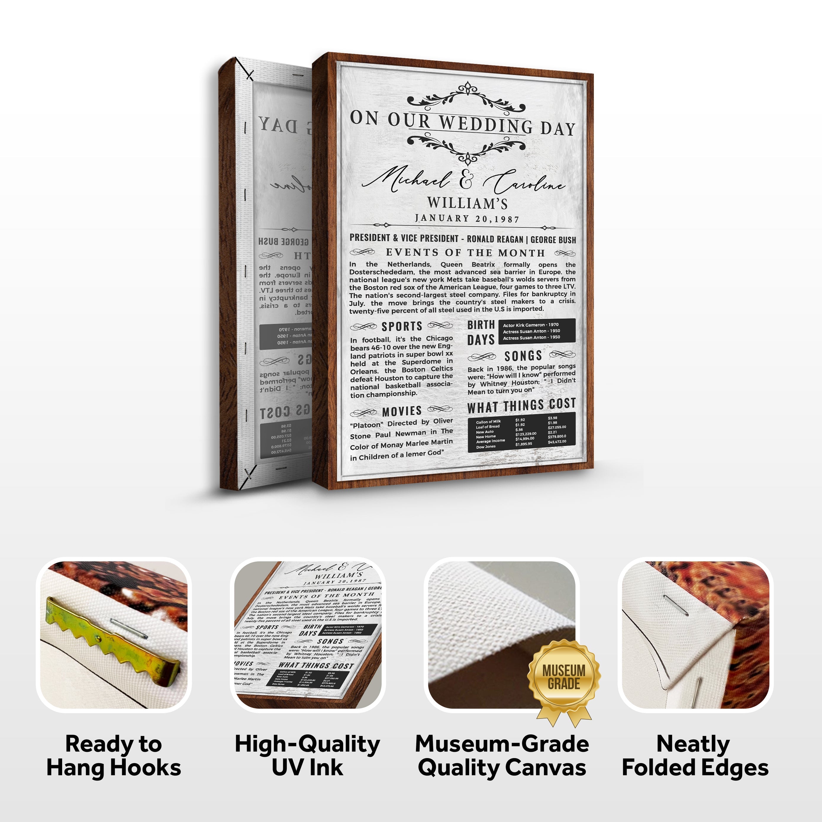 Wedding Anniversary Chronicle Sign on sale at MyriadMart