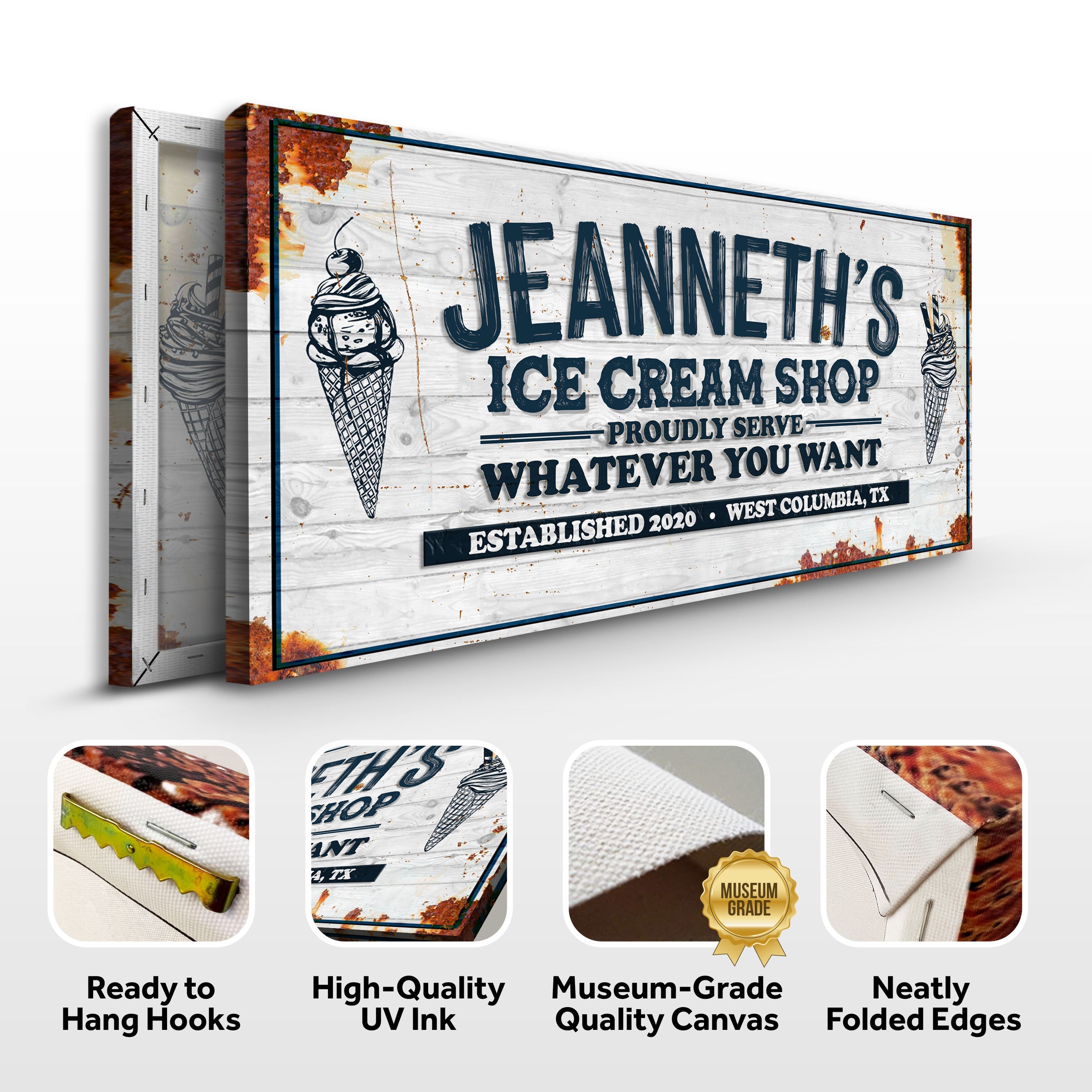 Ice Cream Shop Sign on sale at MyriadMart