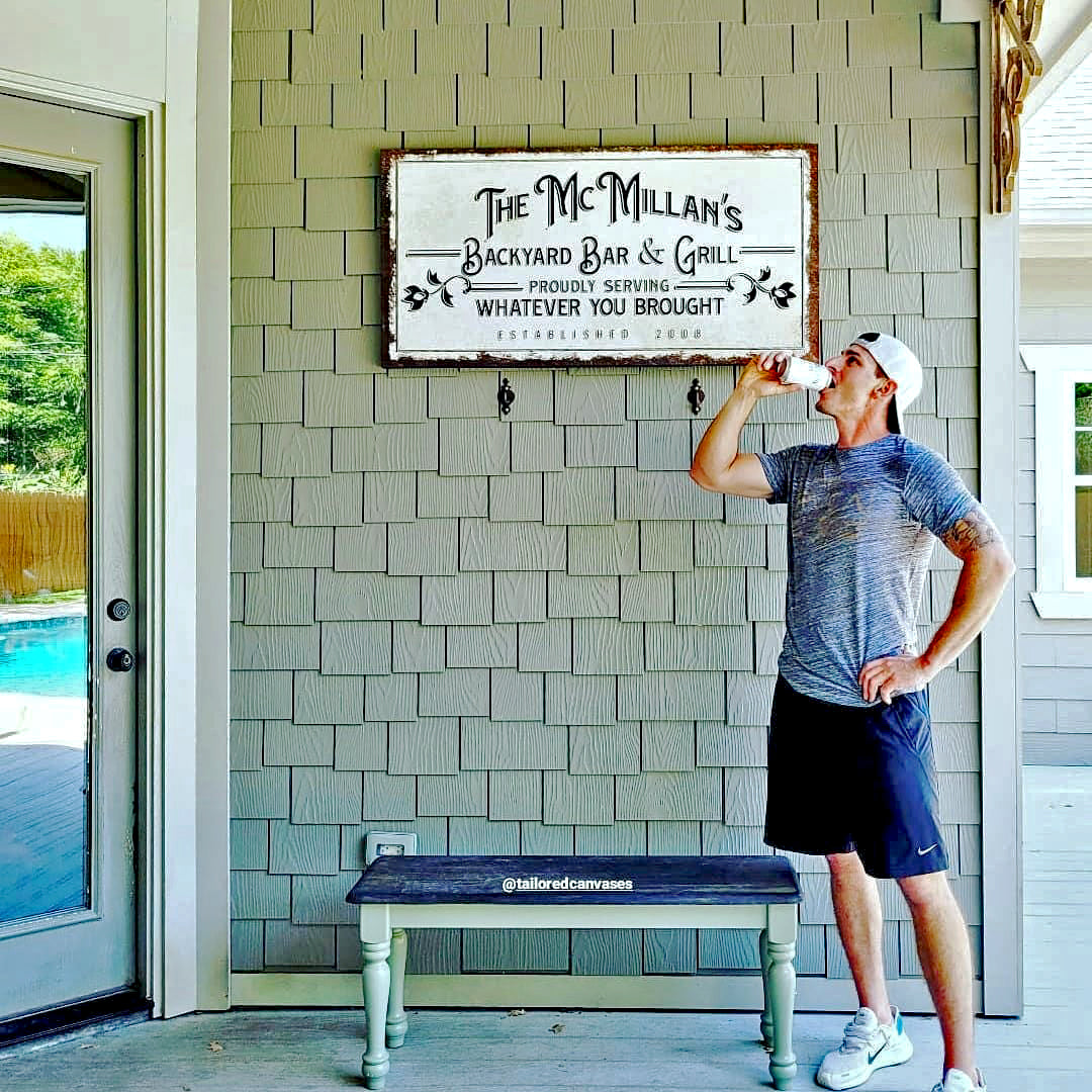 Backyard Bar & Grill Sign on sale at MyriadMart