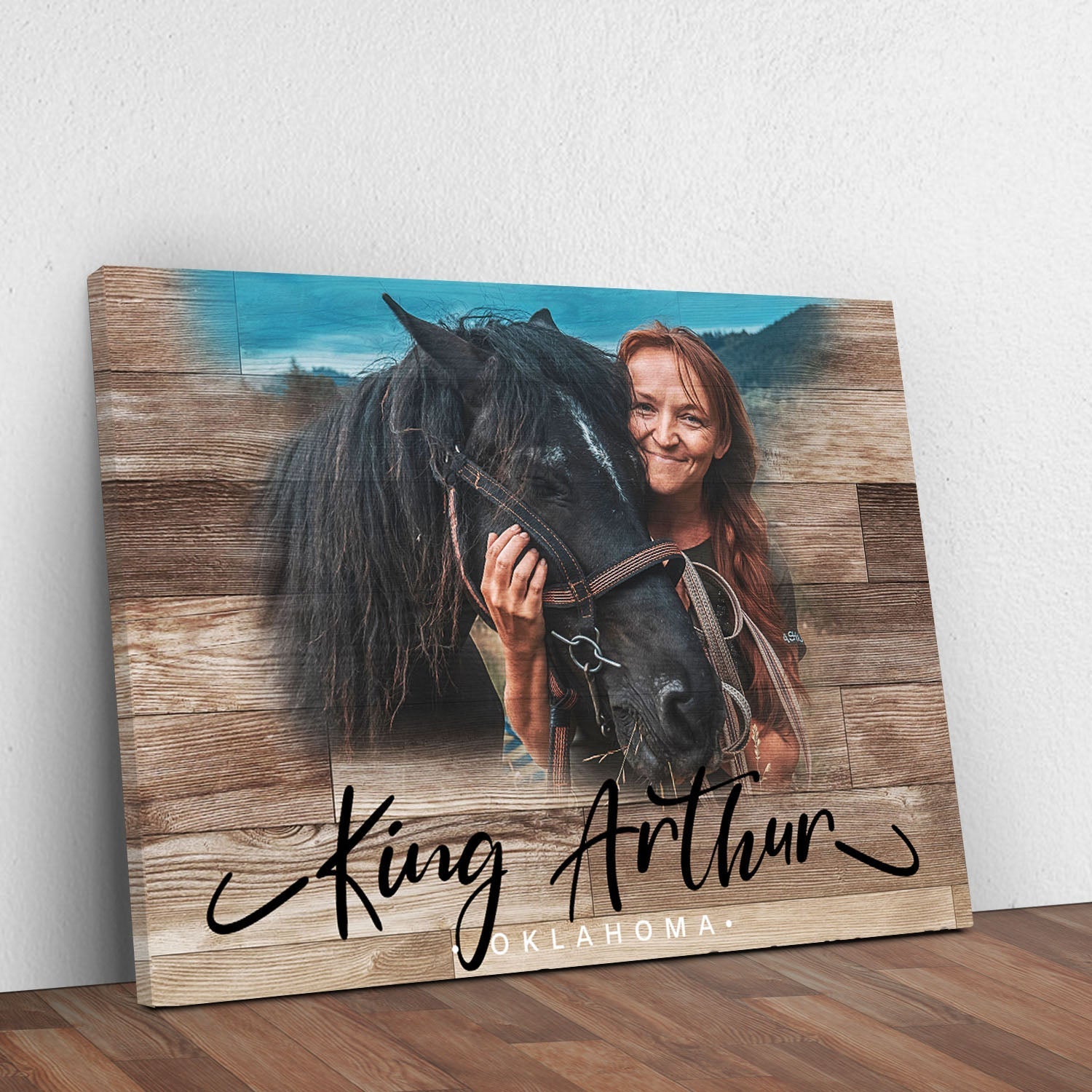 Wooden Animal Portrait Sign | Personalized Canvas Wall Art on sale at MyriadMart