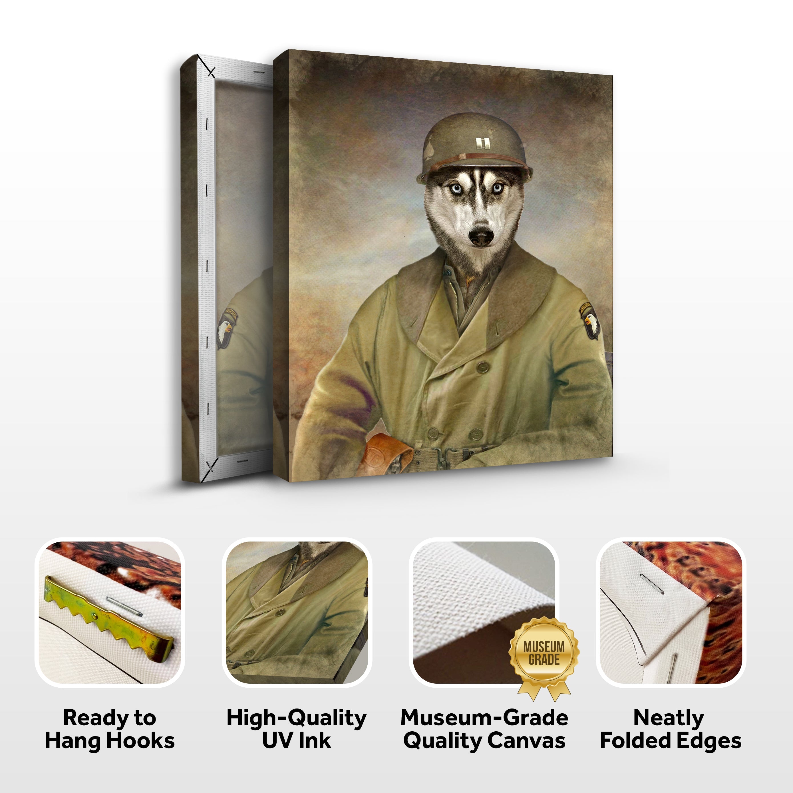 Pet Husky Military Dog Sign on sale at MyriadMart