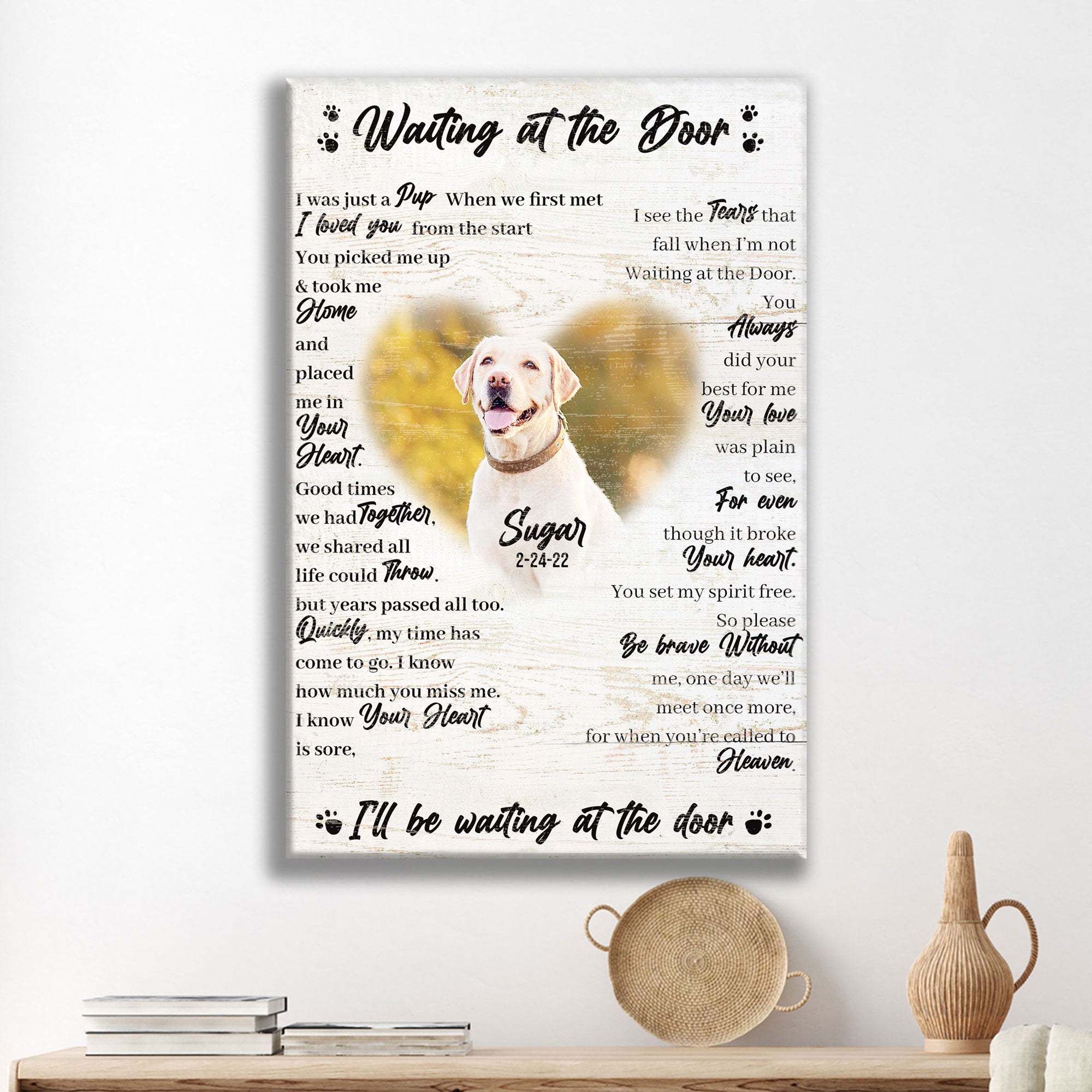 Pet Waiting At The Door Sign on sale at MyriadMart