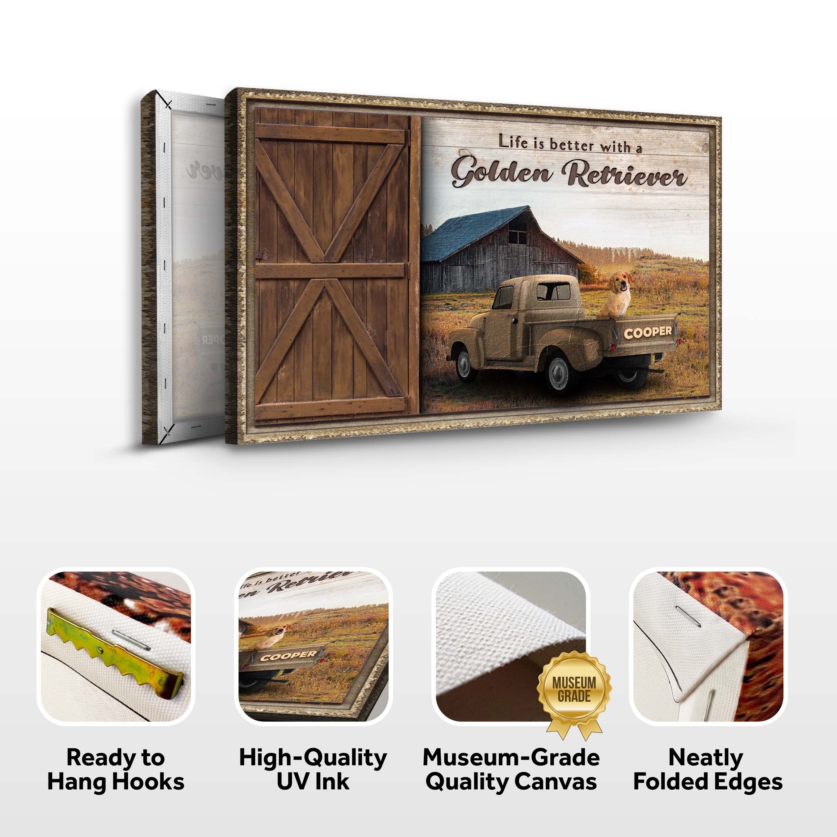 Life Is Better With A Golden Retriever Sign II on sale at MyriadMart