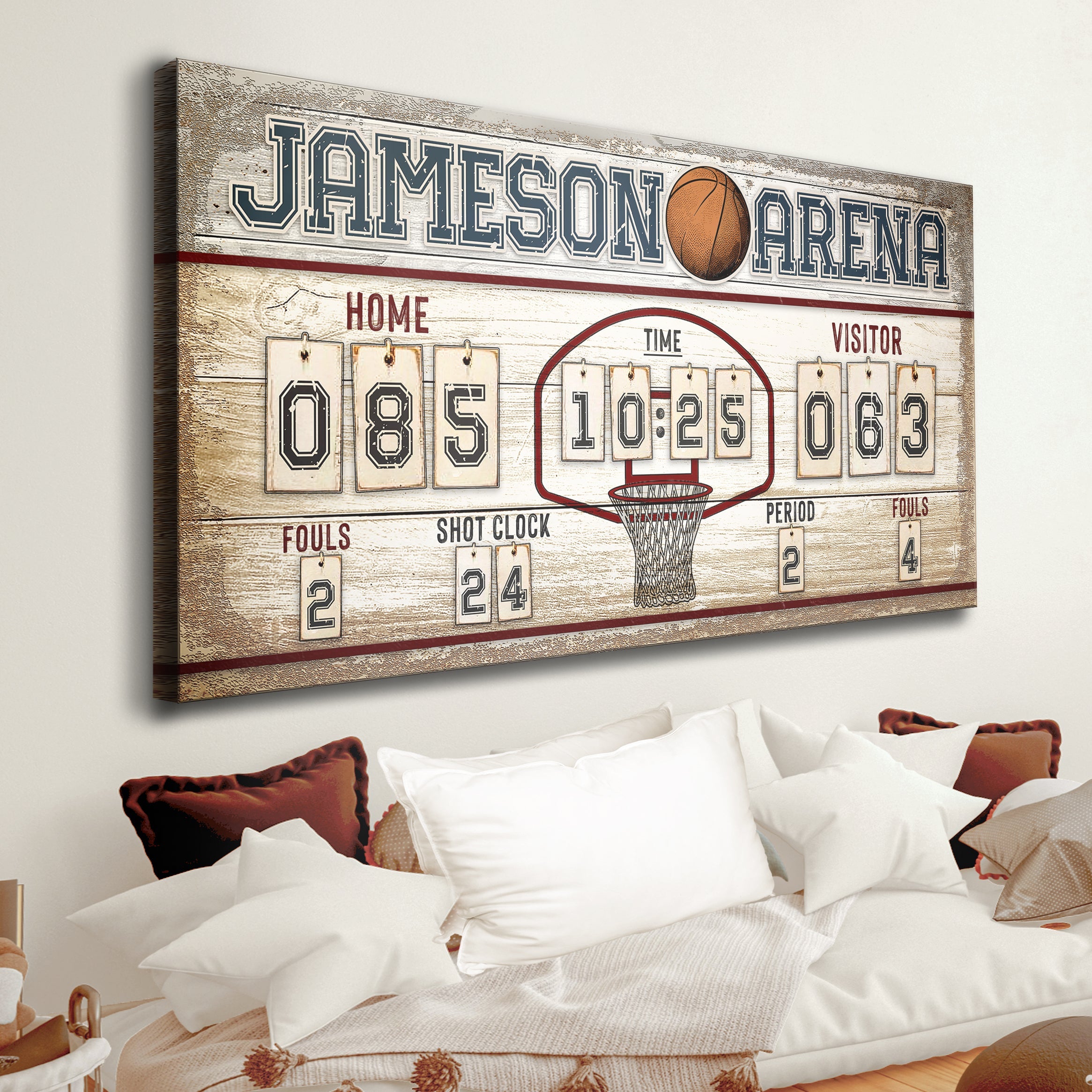Personalized Basketball Scoreboard Sign on sale at MyriadMart