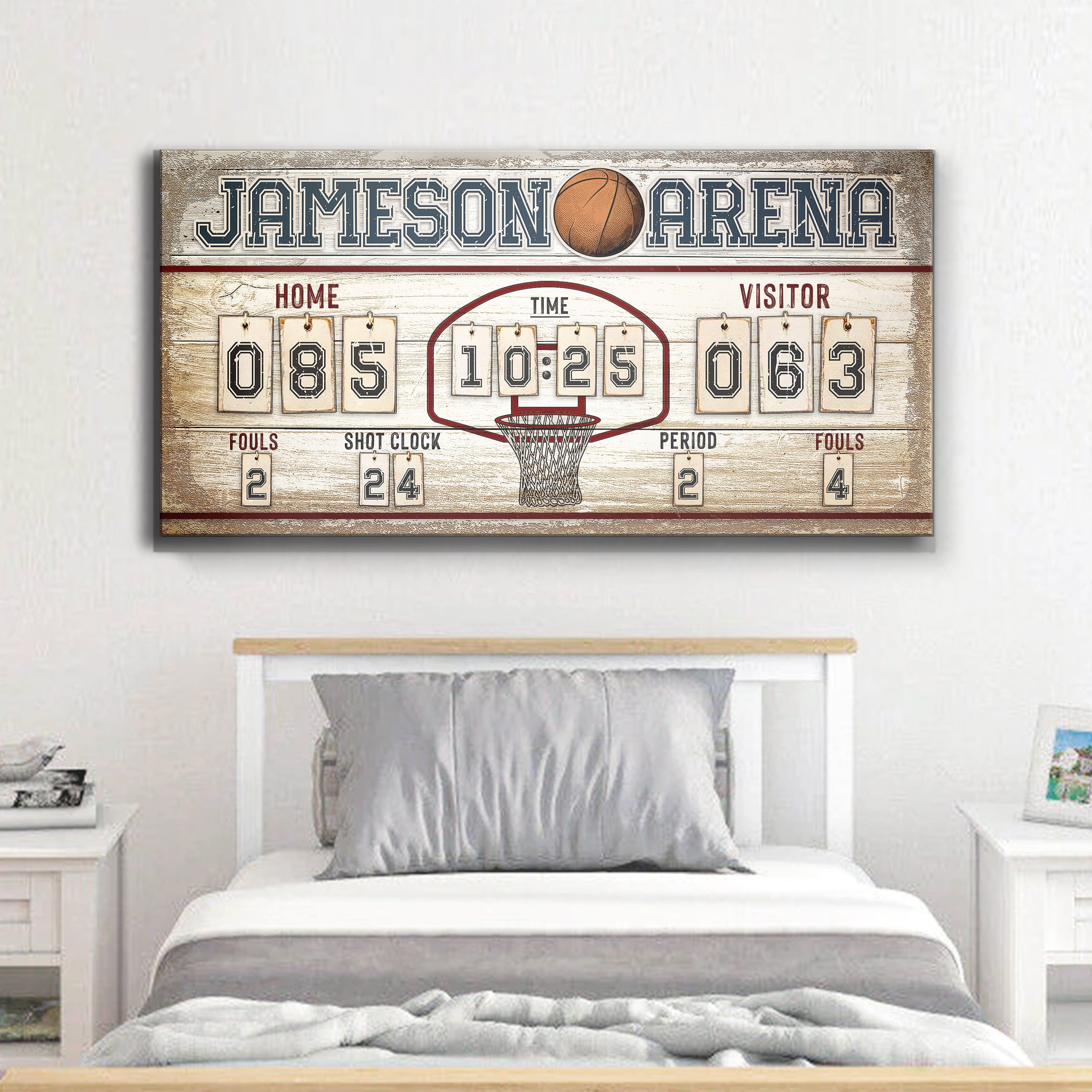 Personalized Basketball Scoreboard Sign on sale at MyriadMart