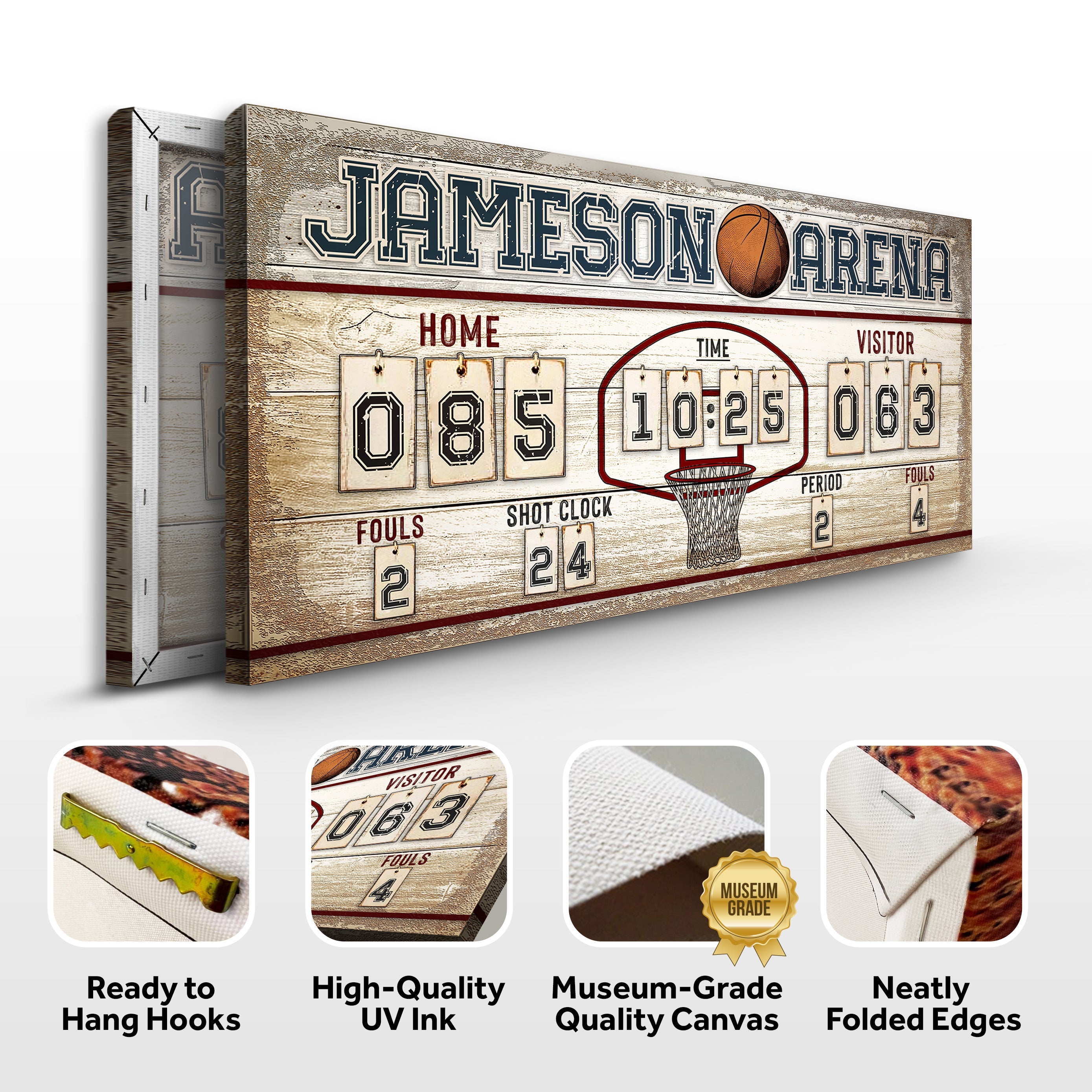 Personalized Basketball Scoreboard Sign on sale at MyriadMart