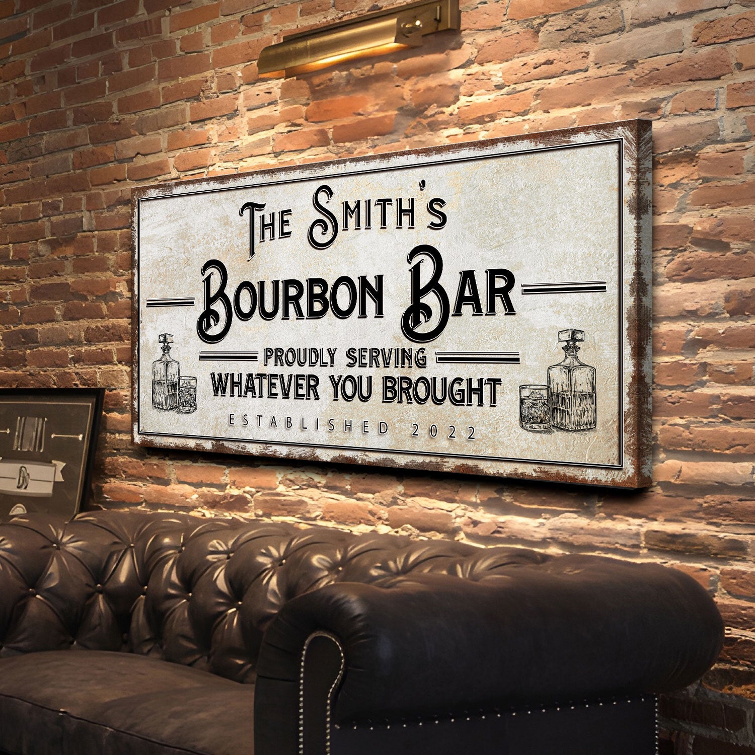 Personalized Bourbon Bar Sign on sale at MyriadMart