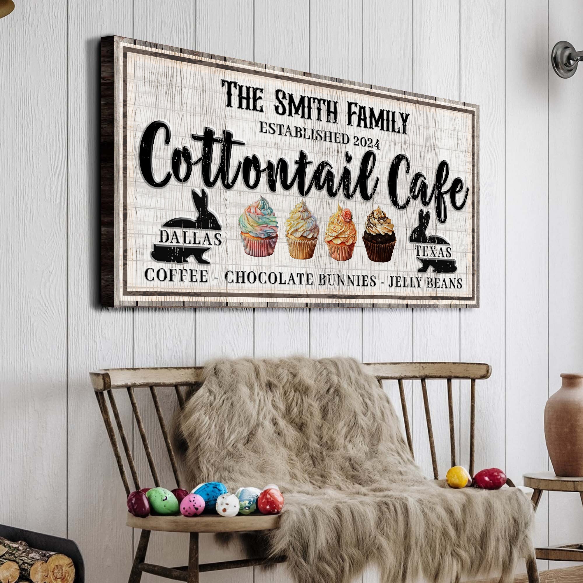 Personalized Easter Bunny Sign II on sale at MyriadMart