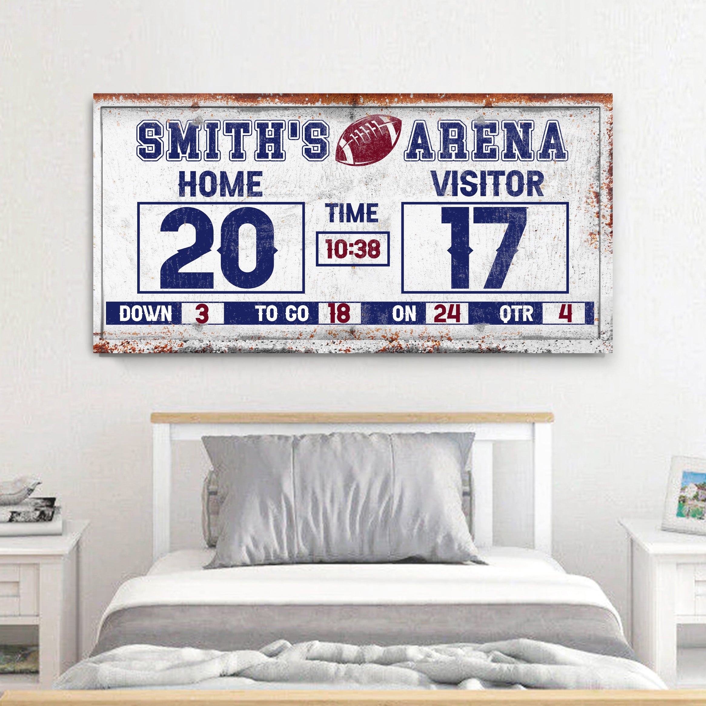 Personalized Football Scoreboard Sign on sale at MyriadMart