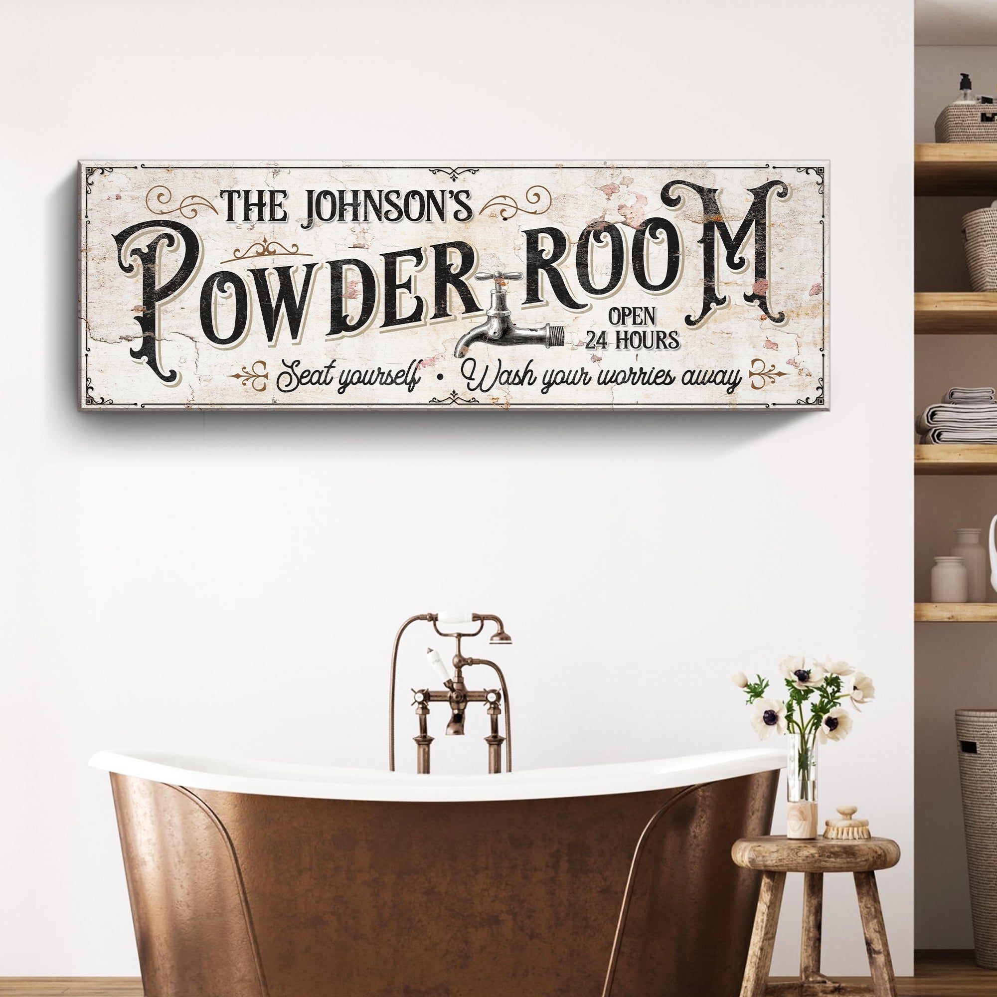 Personalized Powder Room Sign on sale at MyriadMart