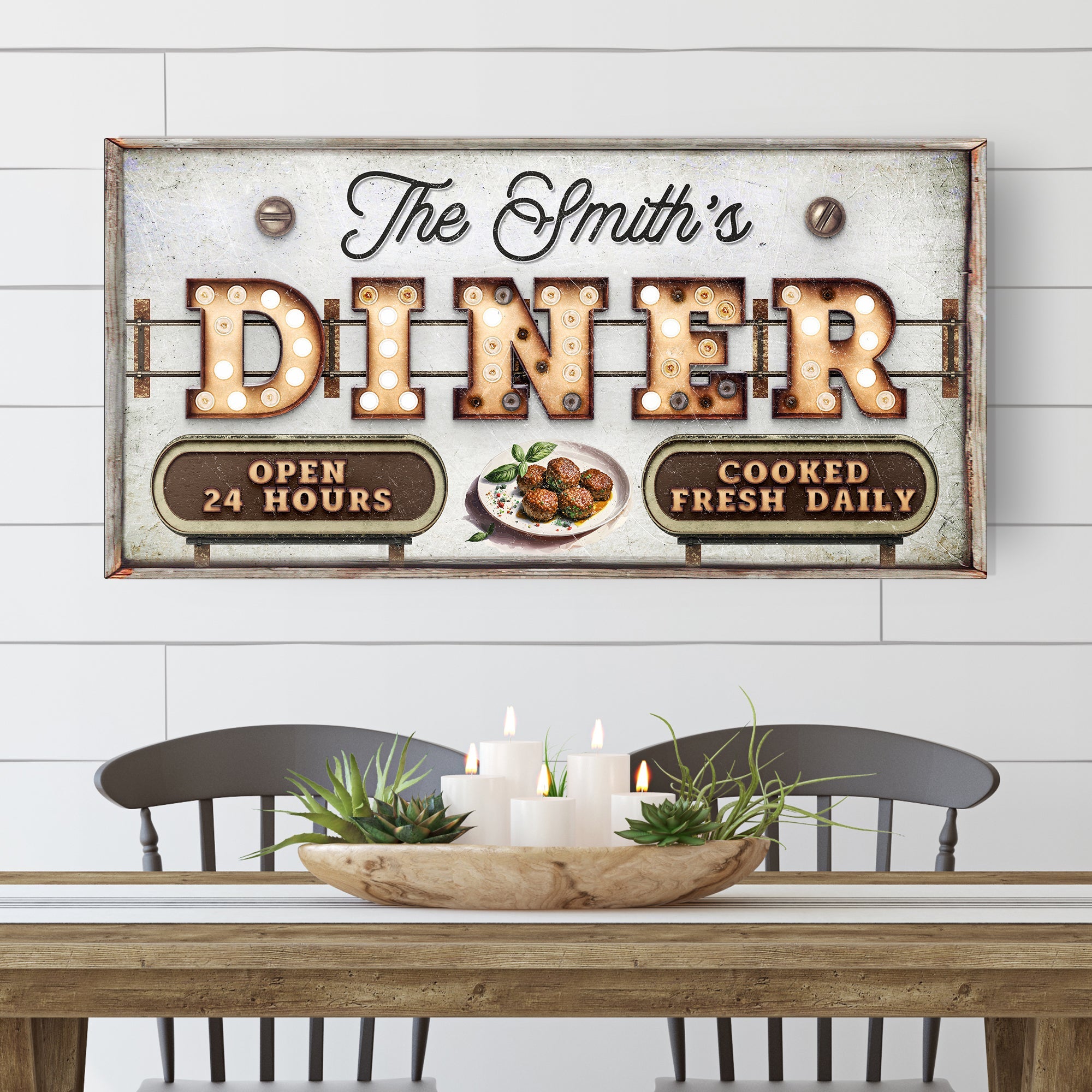 Personalized Vintage Diner Sign on sale at MyriadMart
