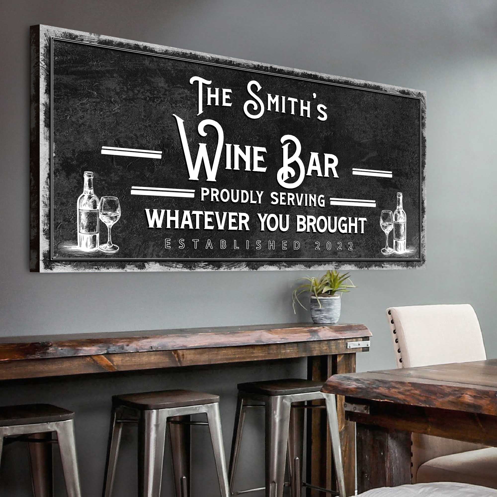 Personalized Wine Bar Sign on sale at MyriadMart