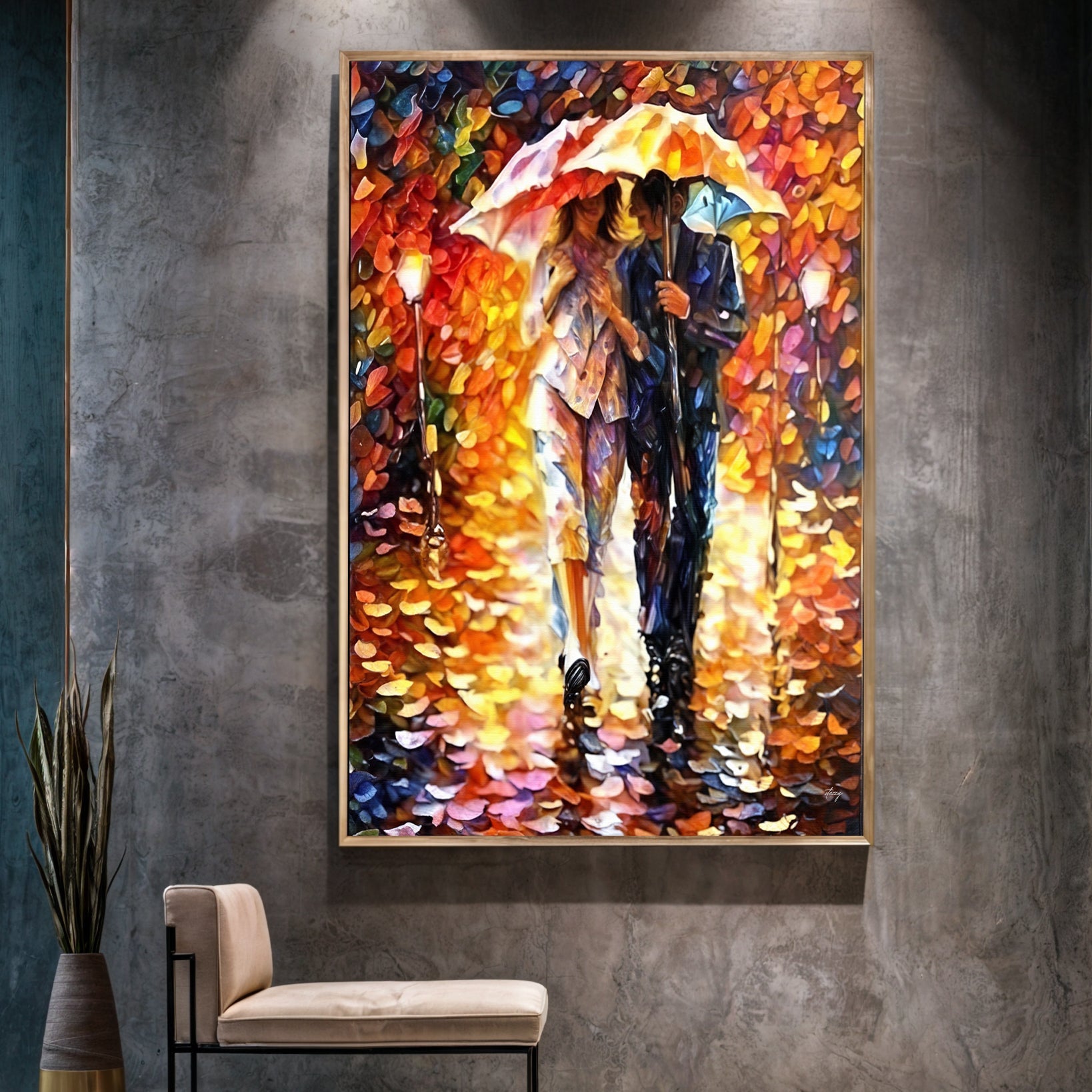 Canvas Print: "Rainy Romance" on sale at MyriadMart