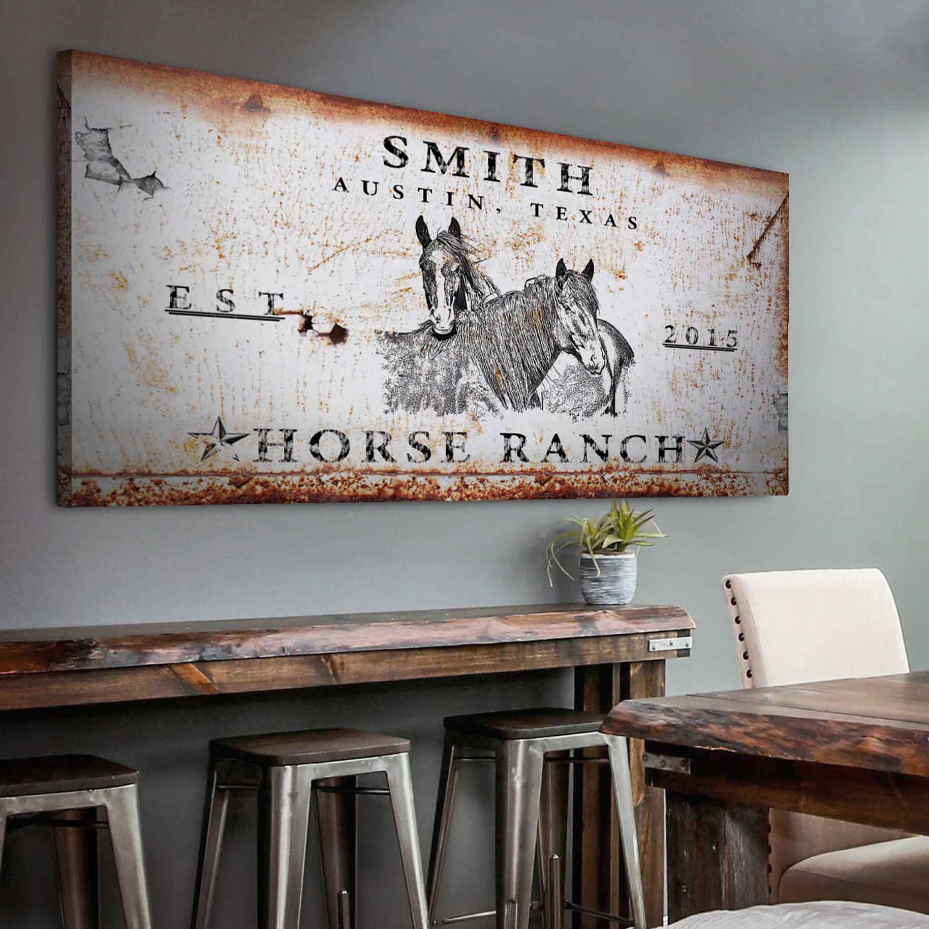 Rustic Horse Ranch Sign III on sale at MyriadMart