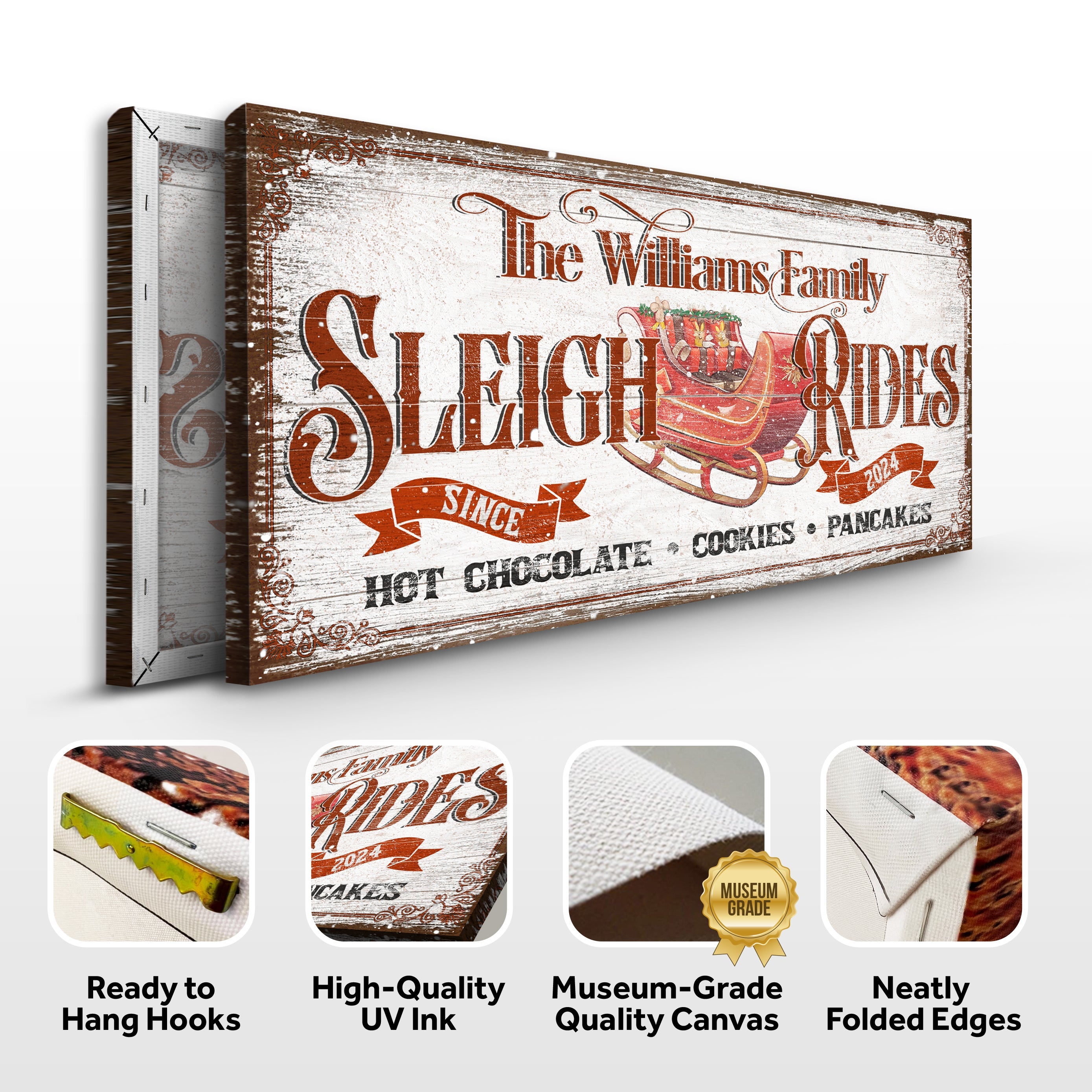 Sleigh Rides Christmas Sign V on sale at MyriadMart