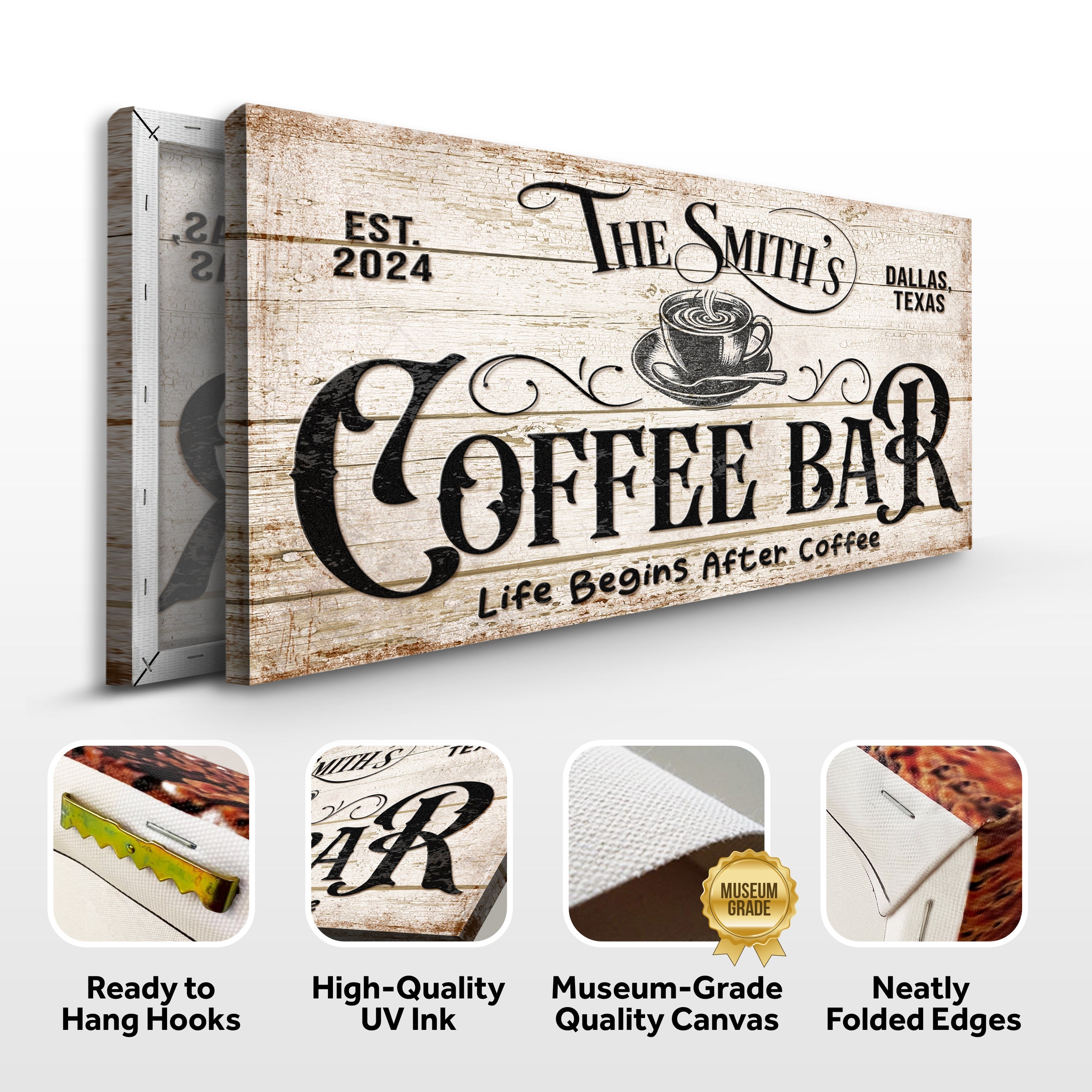 Personalized Coffee Bar Sign IV on sale at MyriadMart