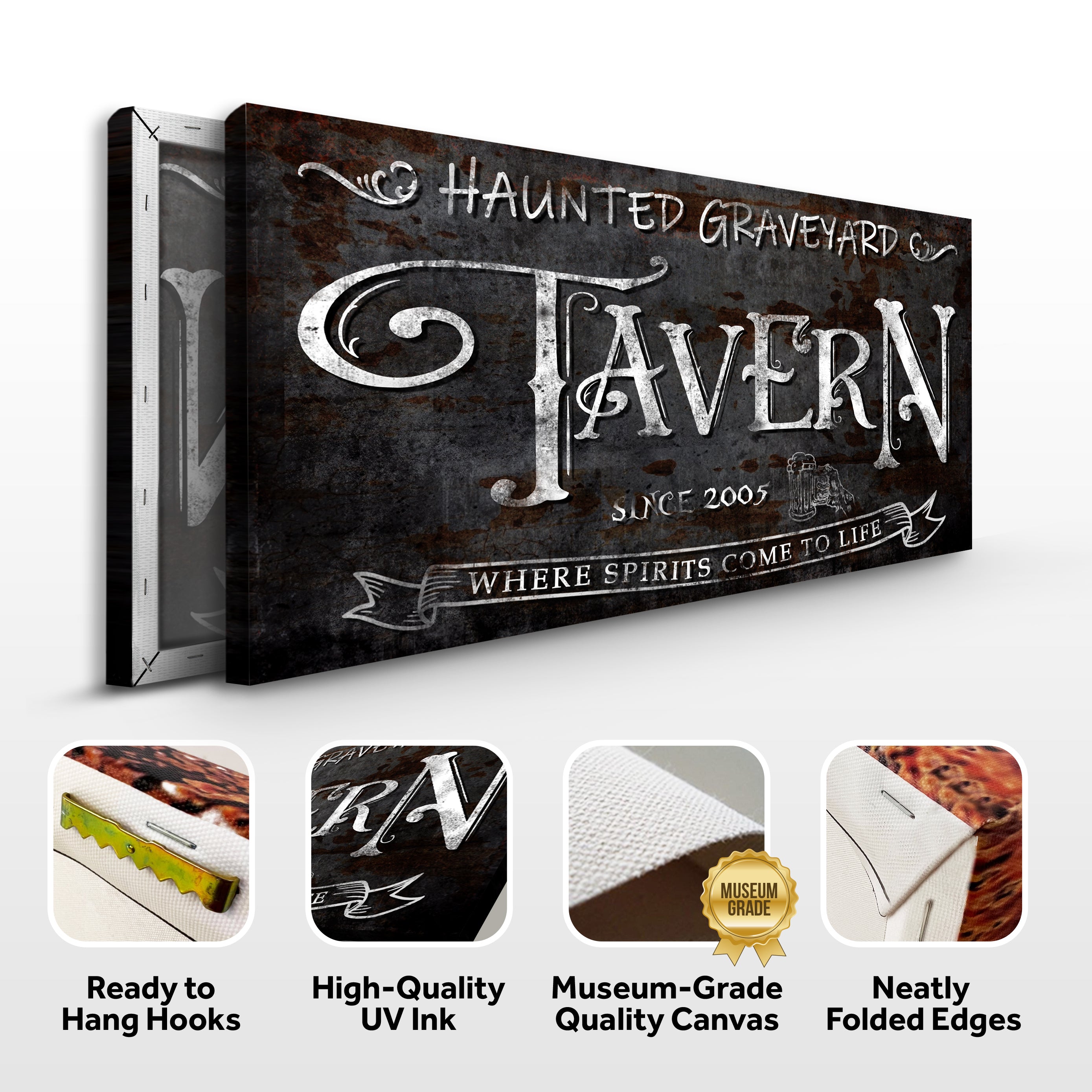 Haunted Graveyard Tavern Halloween Sign III on sale at MyriadMart