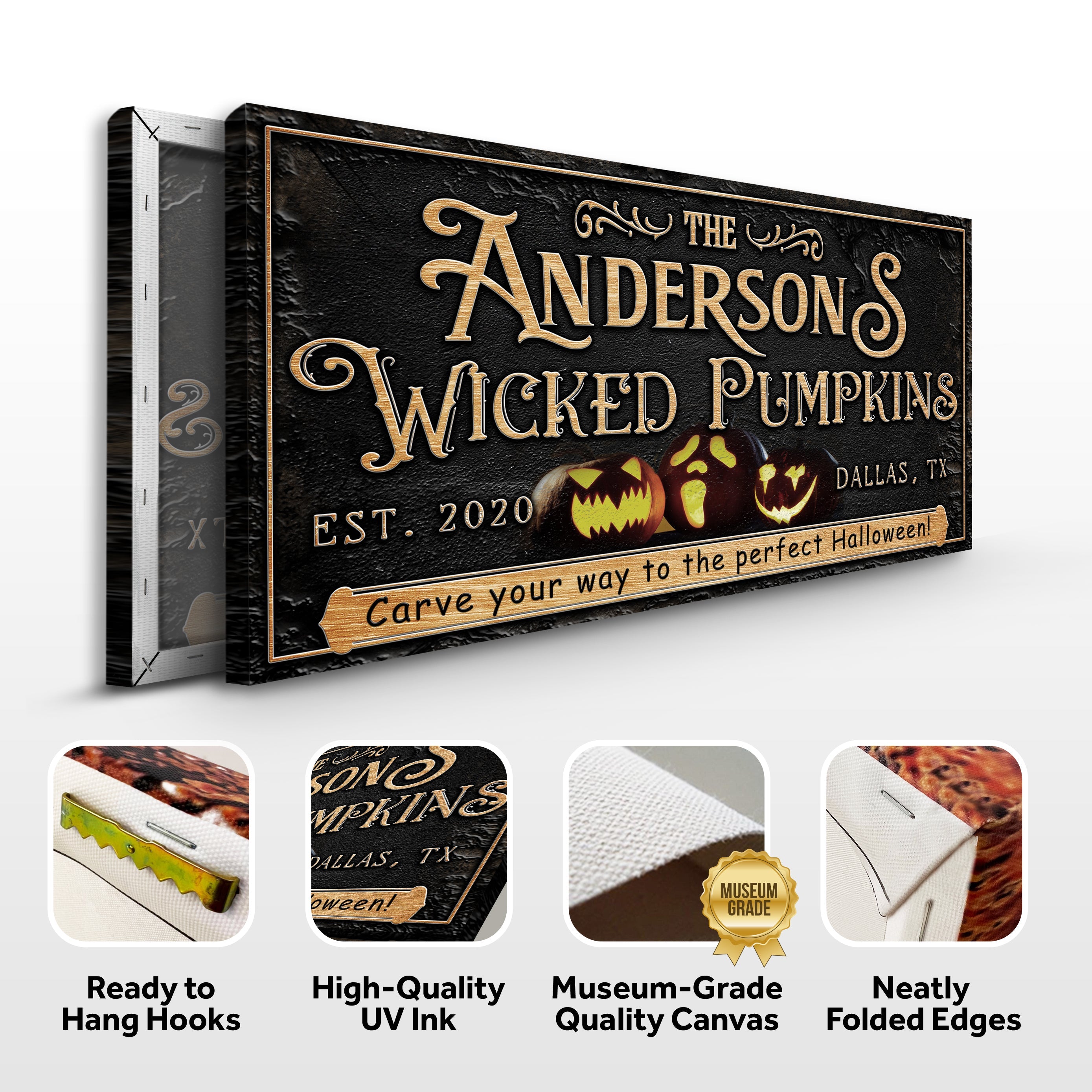 Personalized Wicked Pumpkins Halloween Sign on sale at MyriadMart
