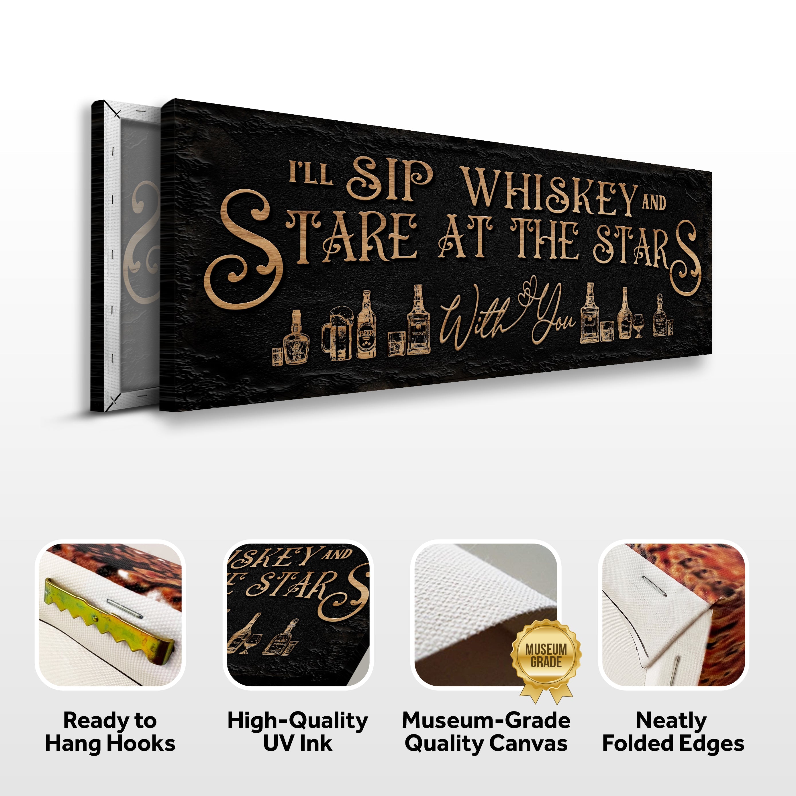 I'll Sip Whiskey And Stare At The Stars Sign on sale at MyriadMart