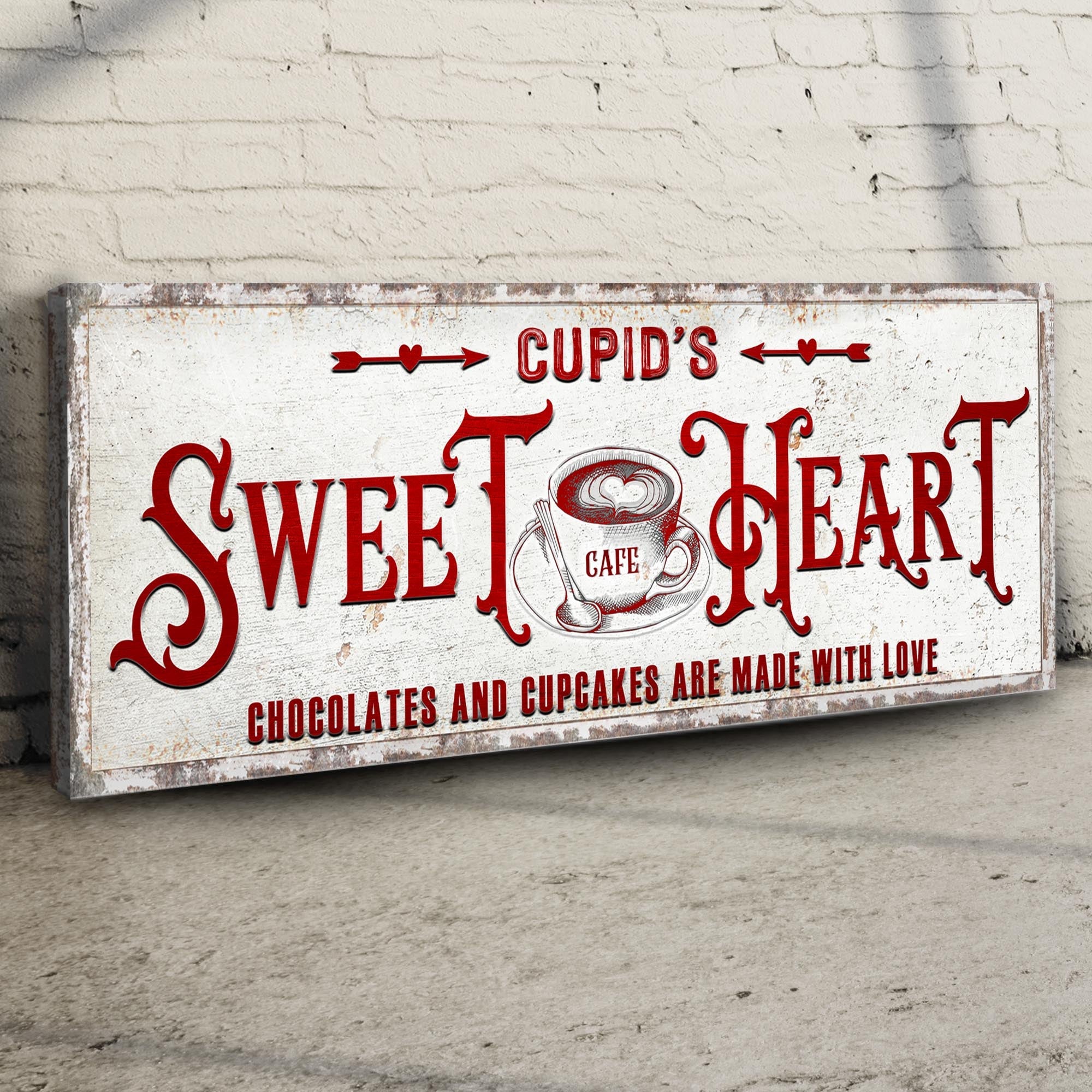 Rustic Cupid's Sweetheart Vintage Sign on sale at MyriadMart