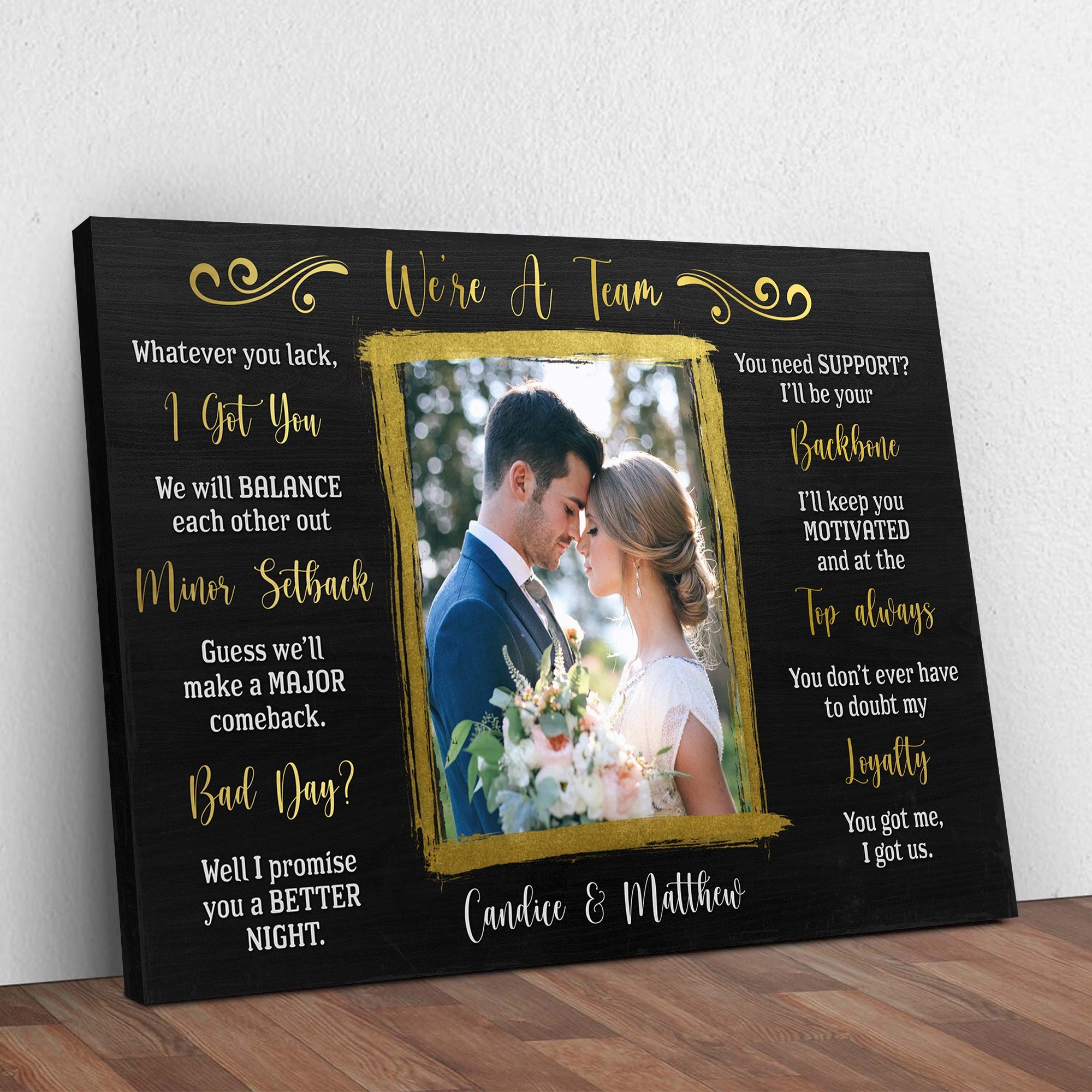 We're A Team Couple Sign on sale at MyriadMart