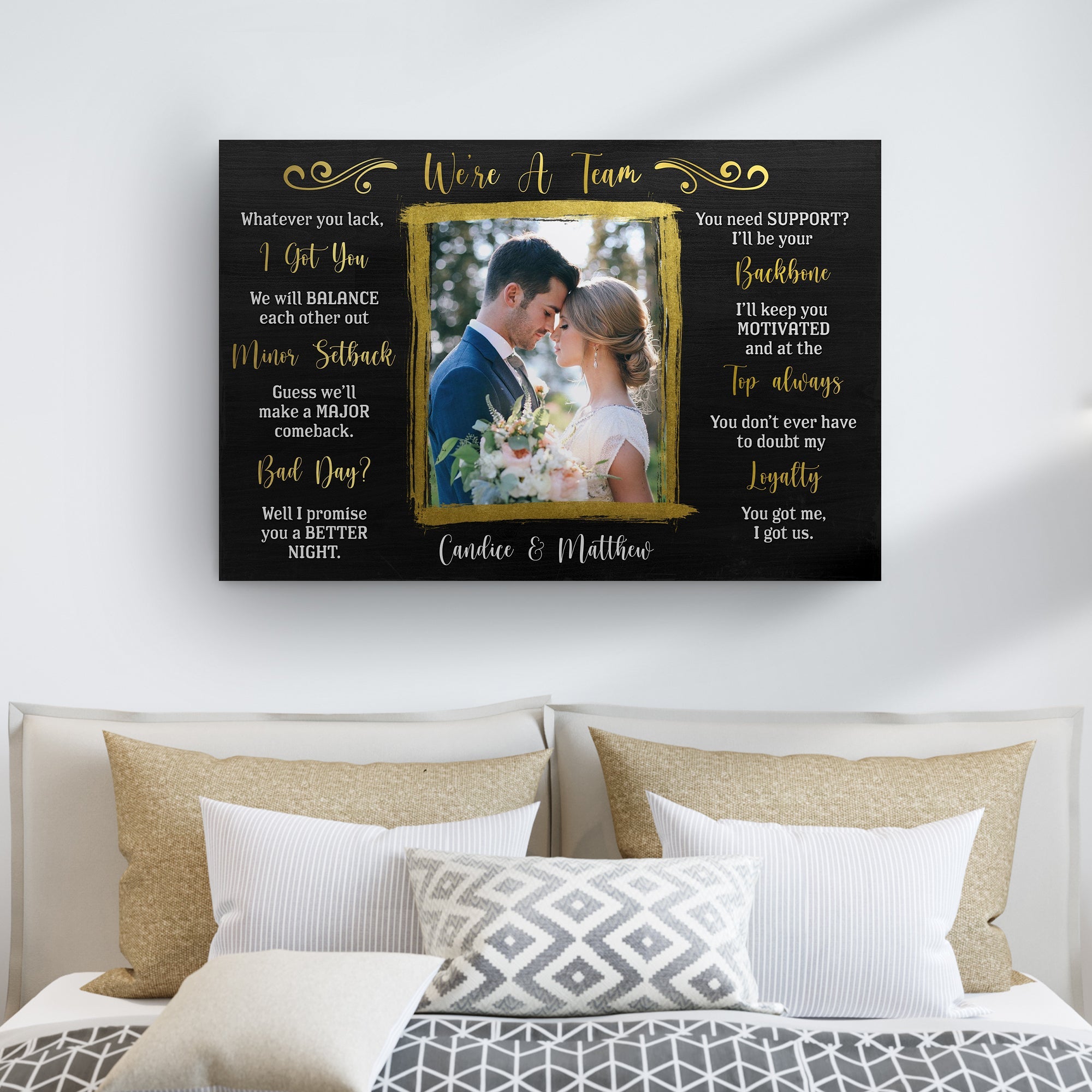 We're A Team Couple Sign on sale at MyriadMart