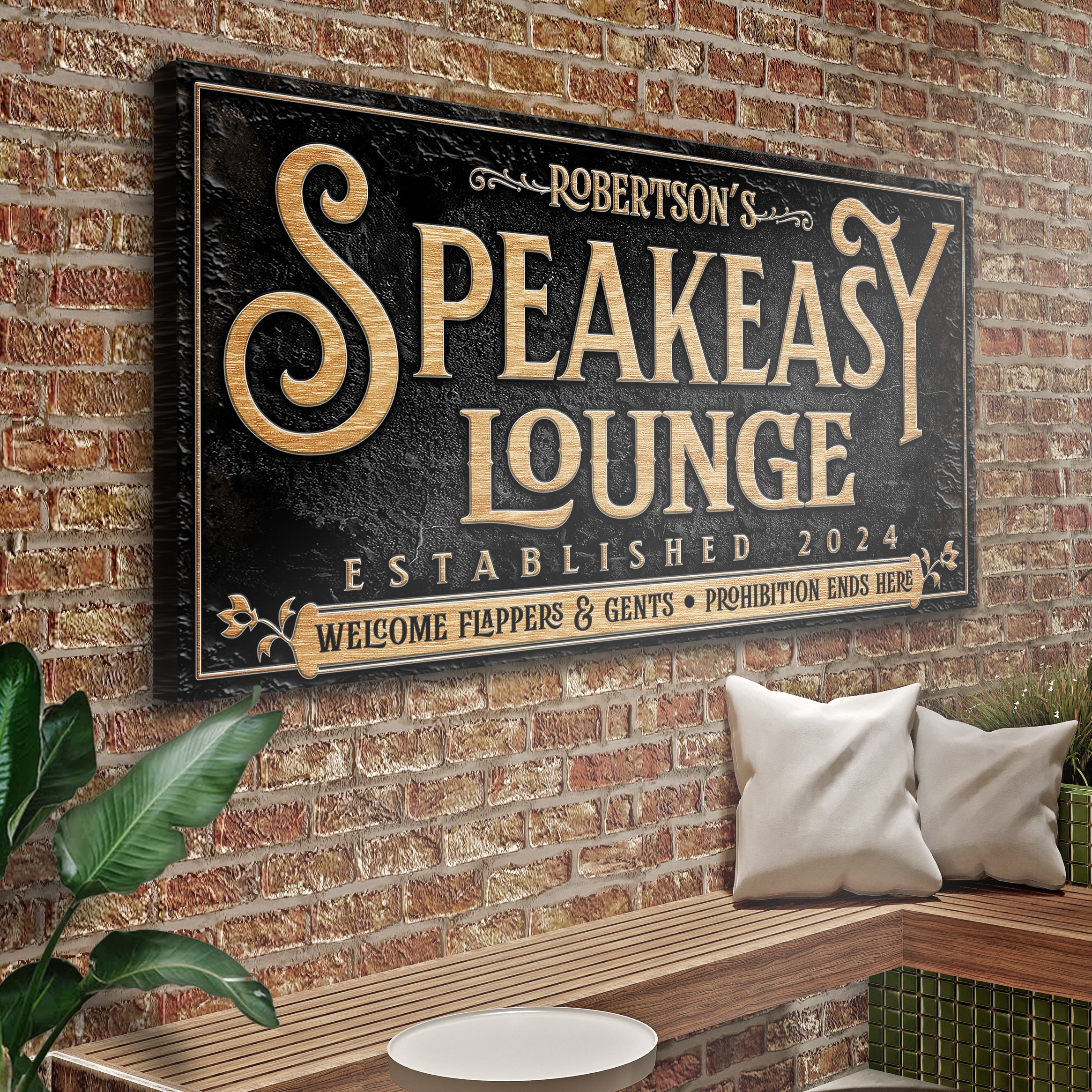 Speakeasy Personalized Bar Sign II on sale at MyriadMart