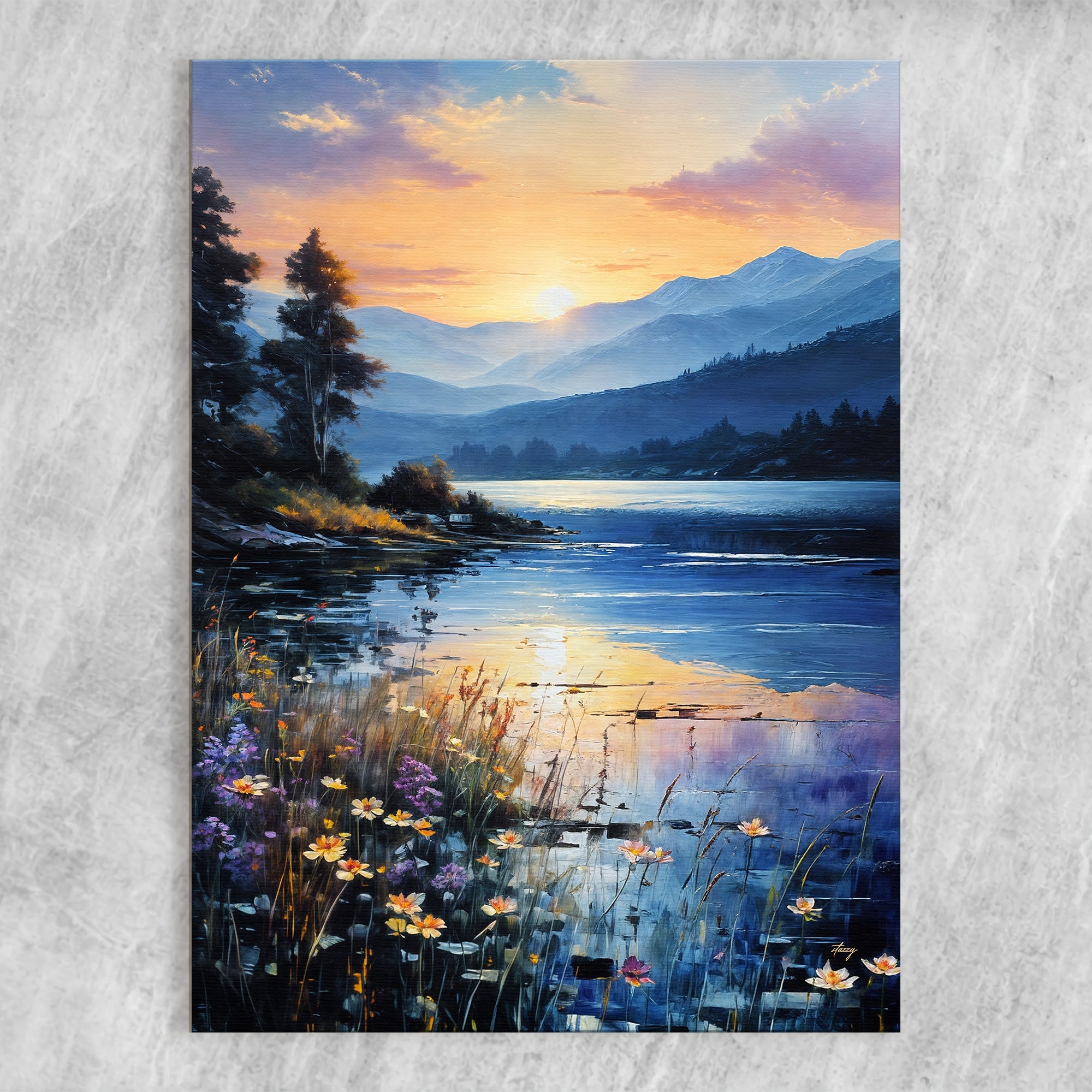 Canvas Print: "Sunset Journey" on sale at MyriadMart