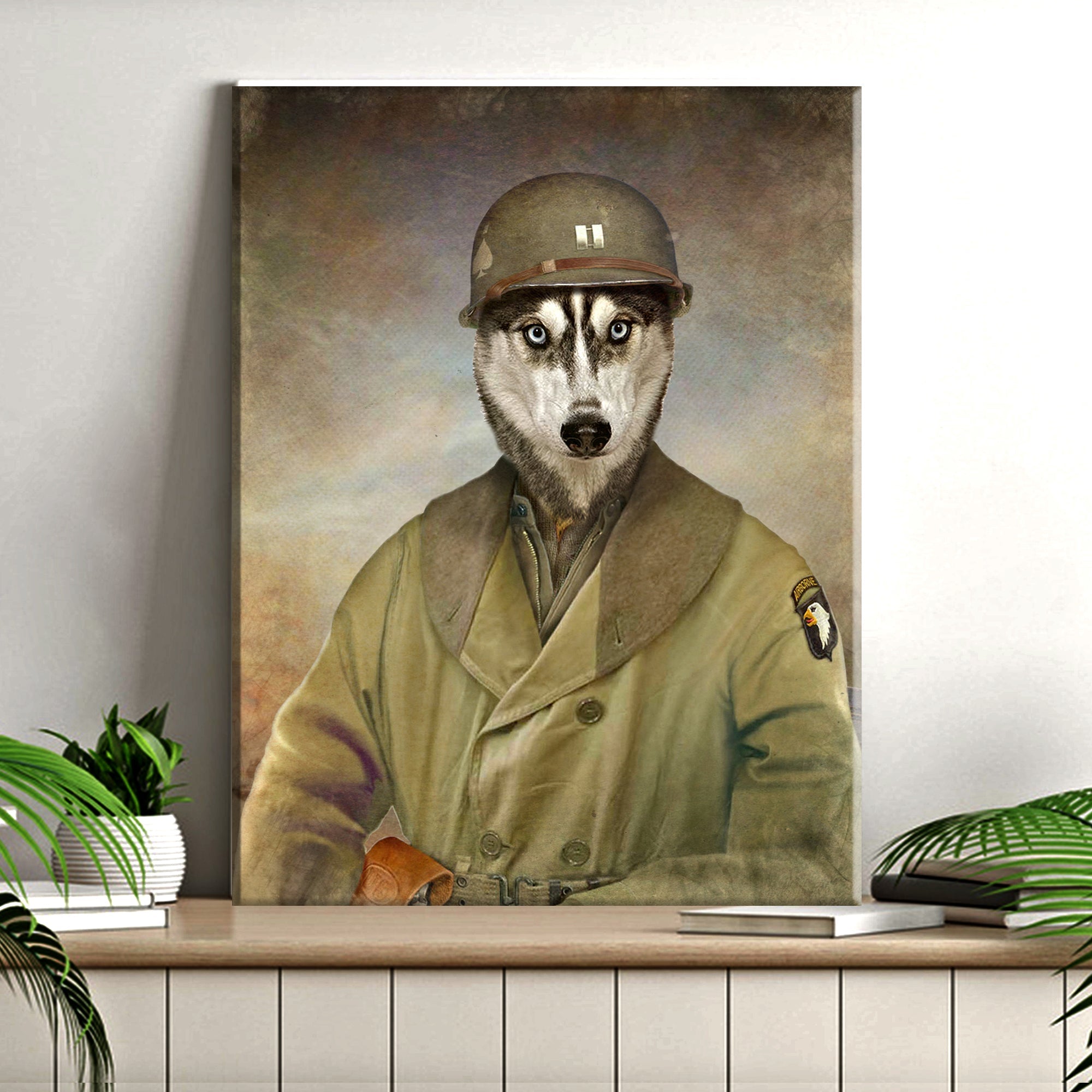 Pet Husky Military Dog Sign on sale at MyriadMart