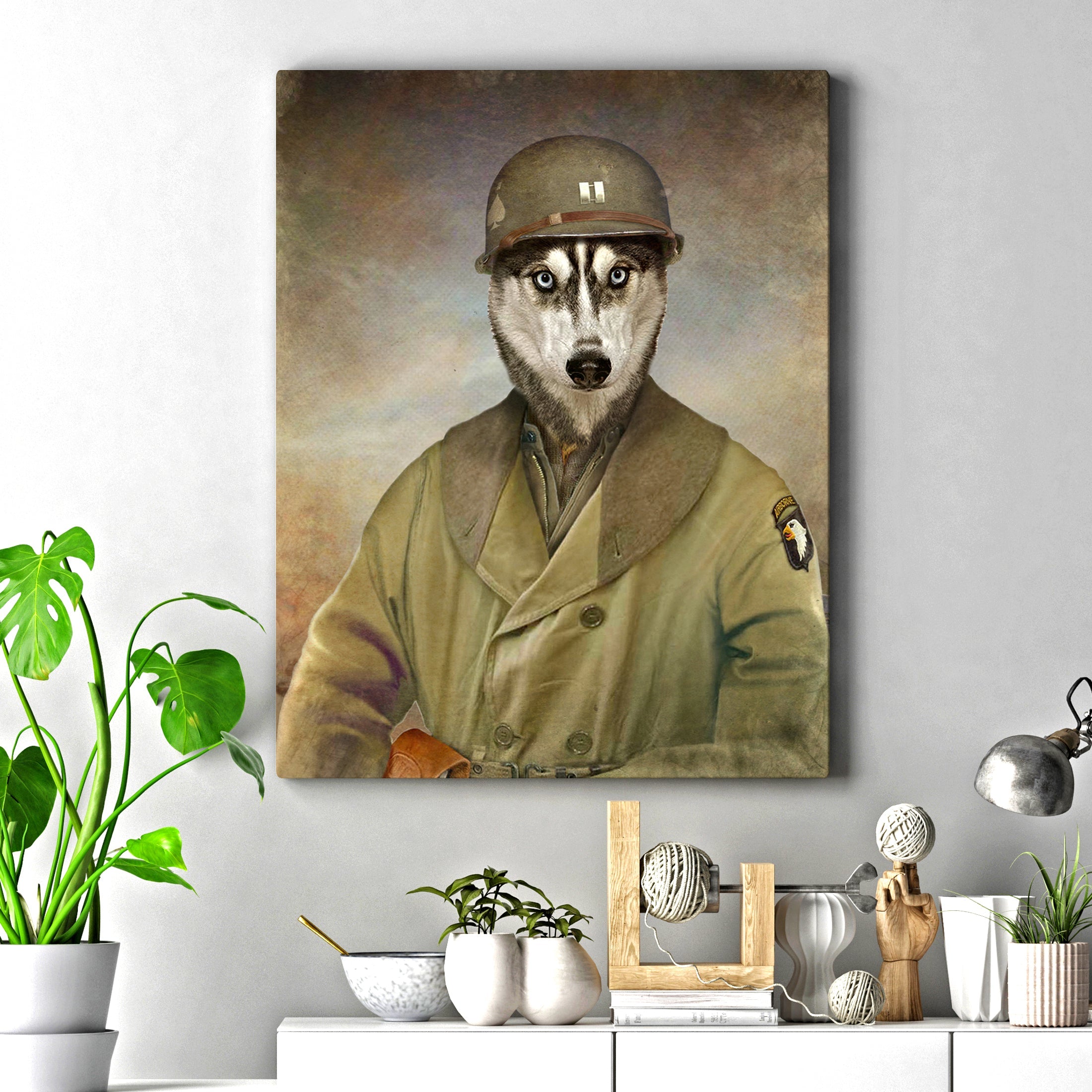 Pet Husky Military Dog Sign on sale at MyriadMart